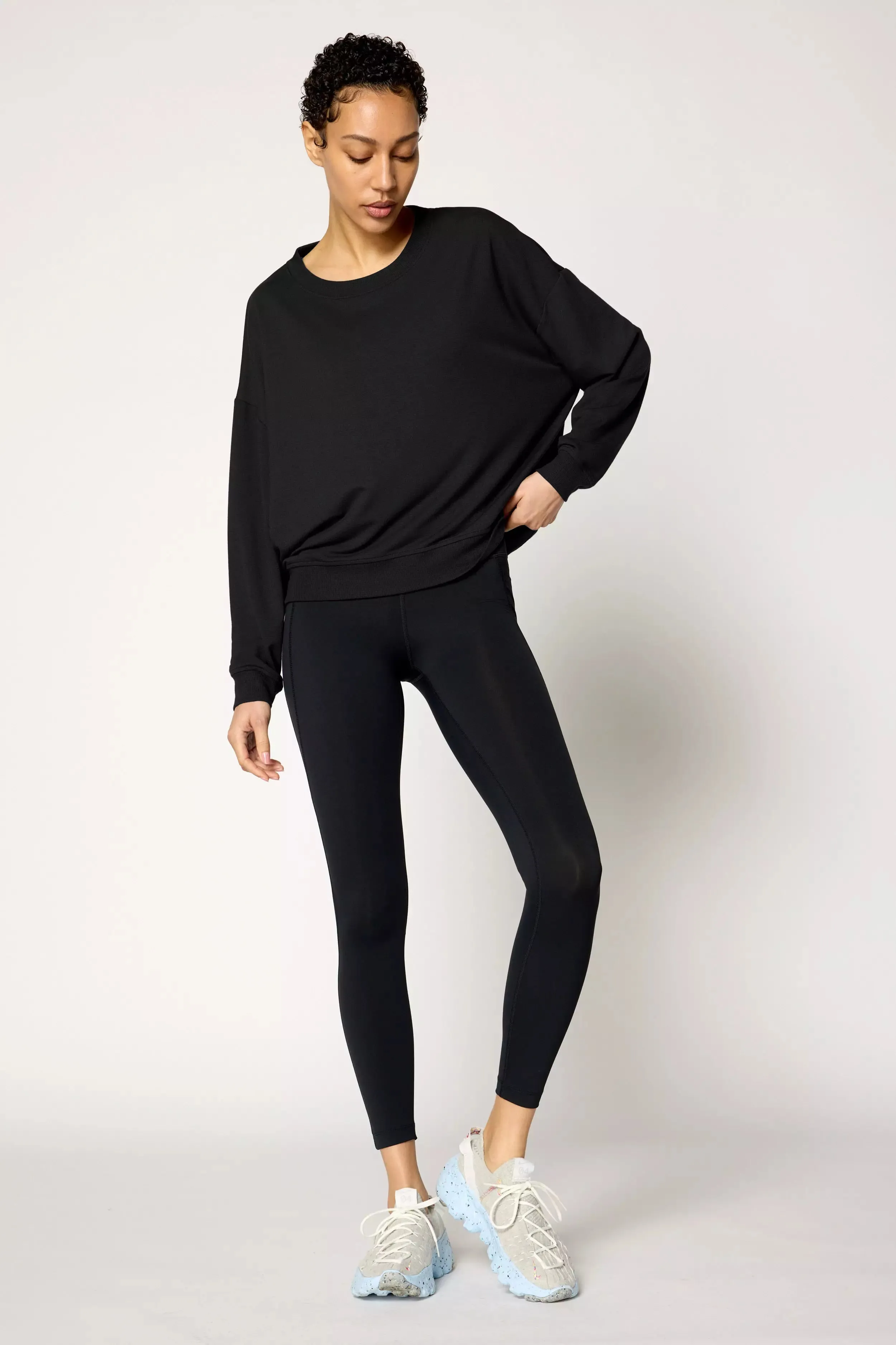 Modal Fleece Relaxed Crew - Black sold by MPG product image thumbnail 2