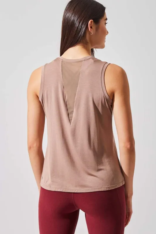 Alison TENCEL™ Modal Tank with Sheer Back Insert sold by MPG