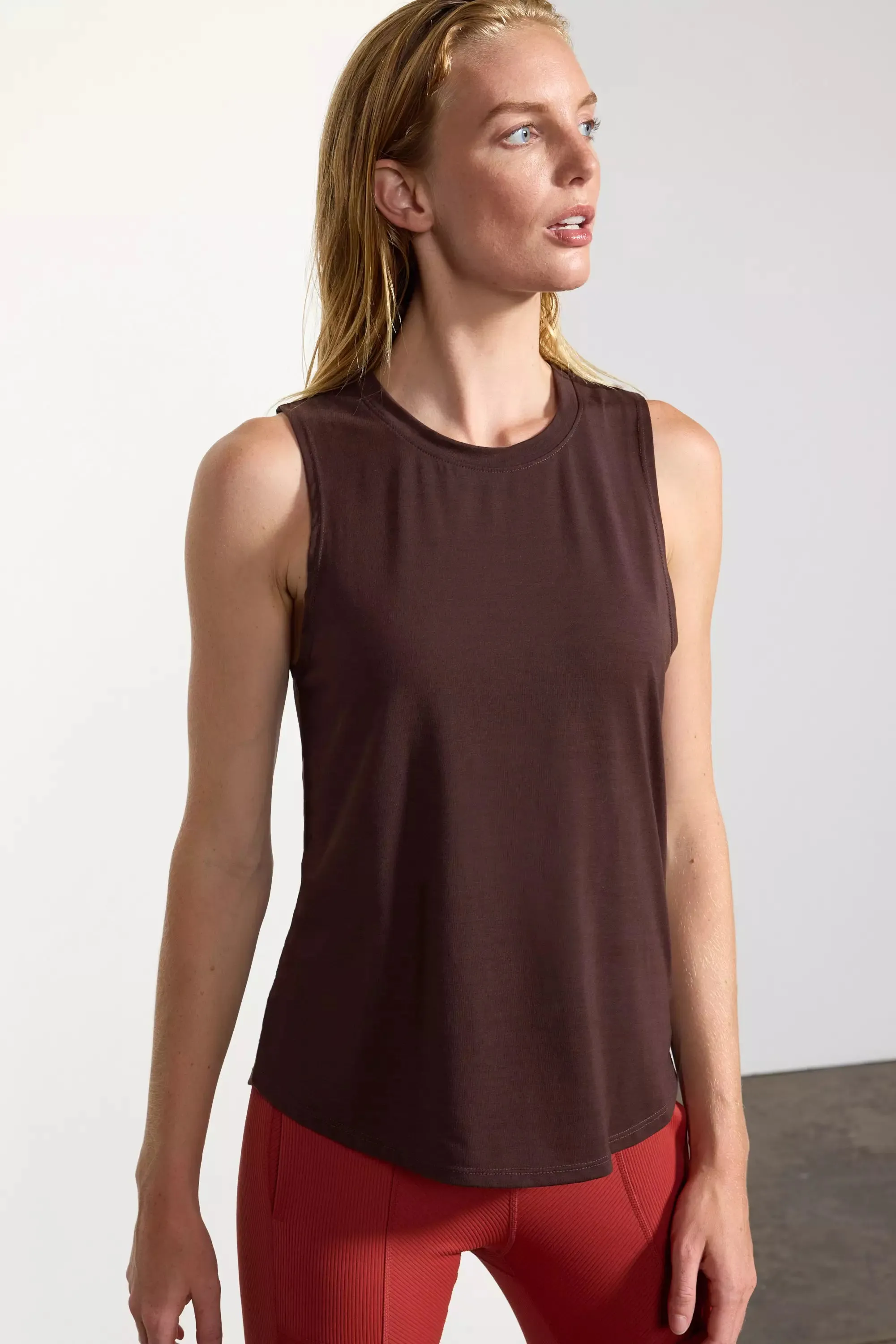 Performance Knit Tank - Chocolate Brown sold by MPG