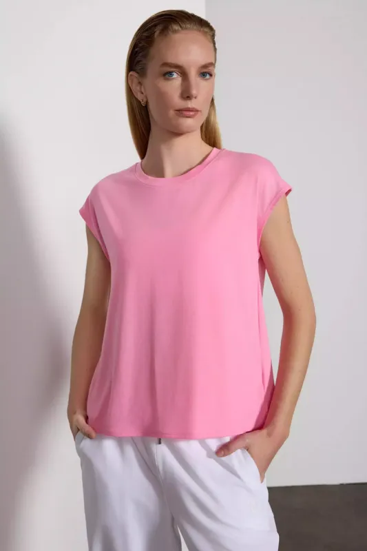 Performance Knit Sleeveless Tee - Sachet Pink sold by MPG