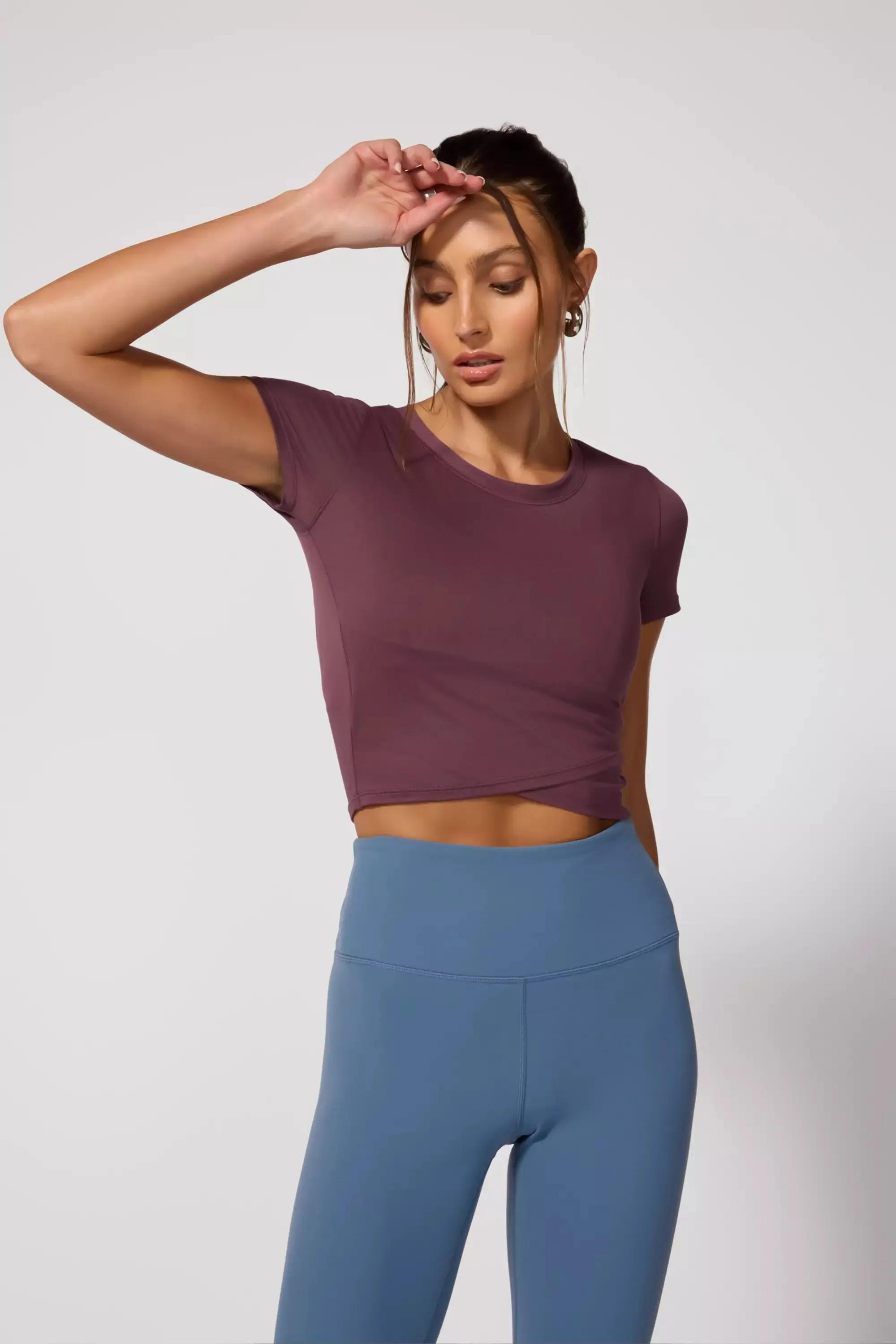 Pace Wrap Tee - Huckleberry sold by MPG