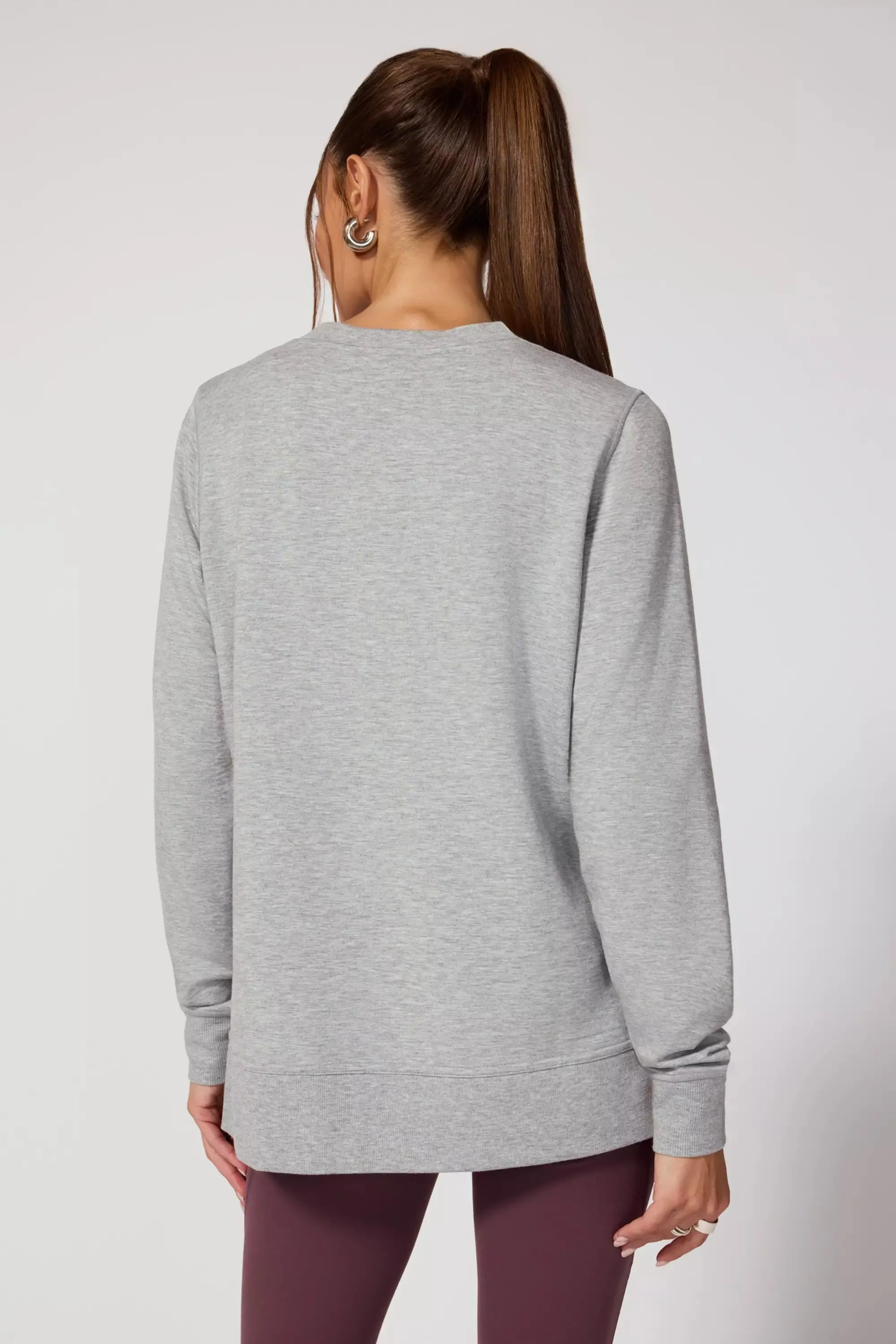 Modal Fleece Relaxed Pullover - Htr Concrete sold by MPG product image thumbnail 3