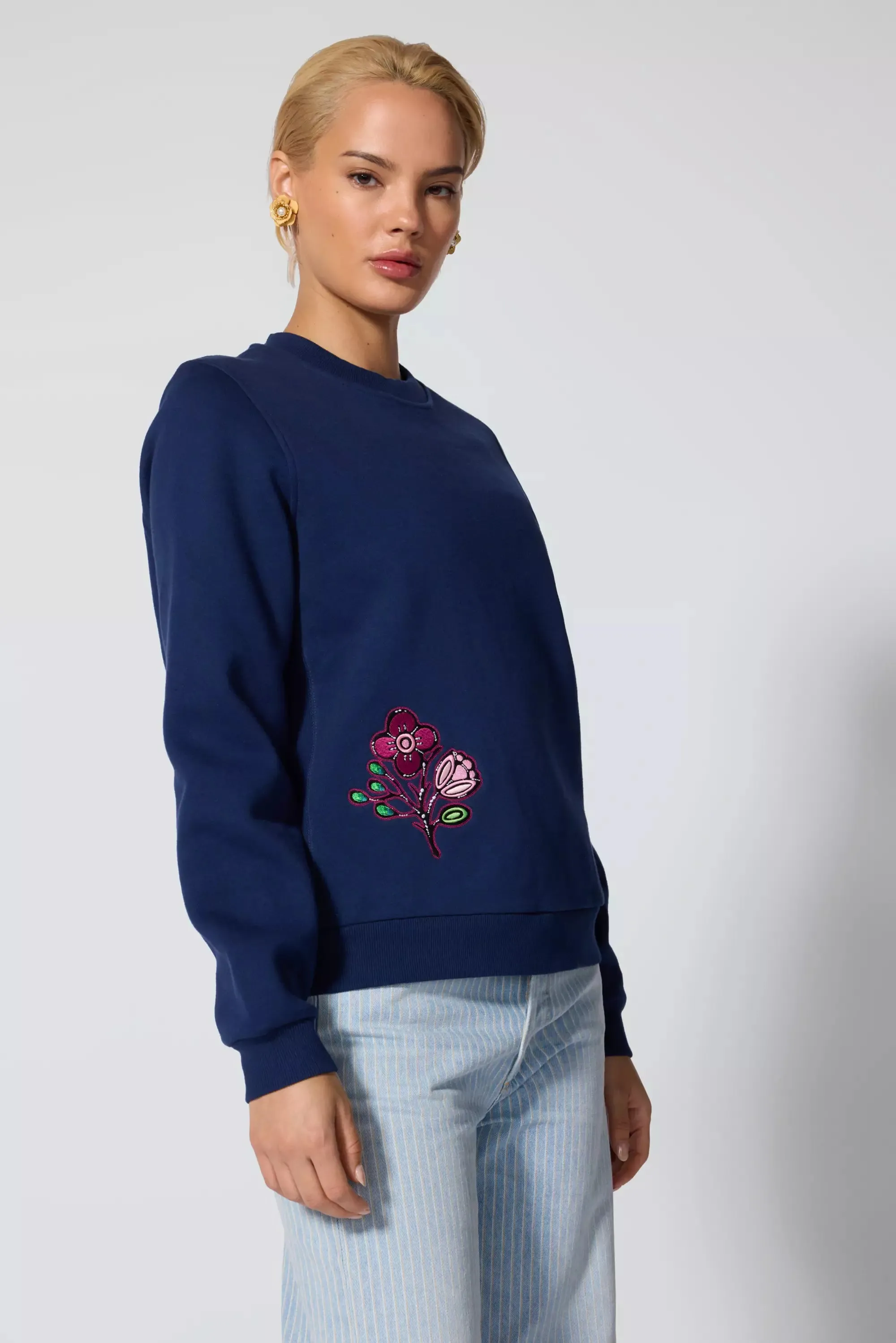 Comfort Fleece Embroidered Sweatshirt - Navy sold by MPG product image thumbnail 5