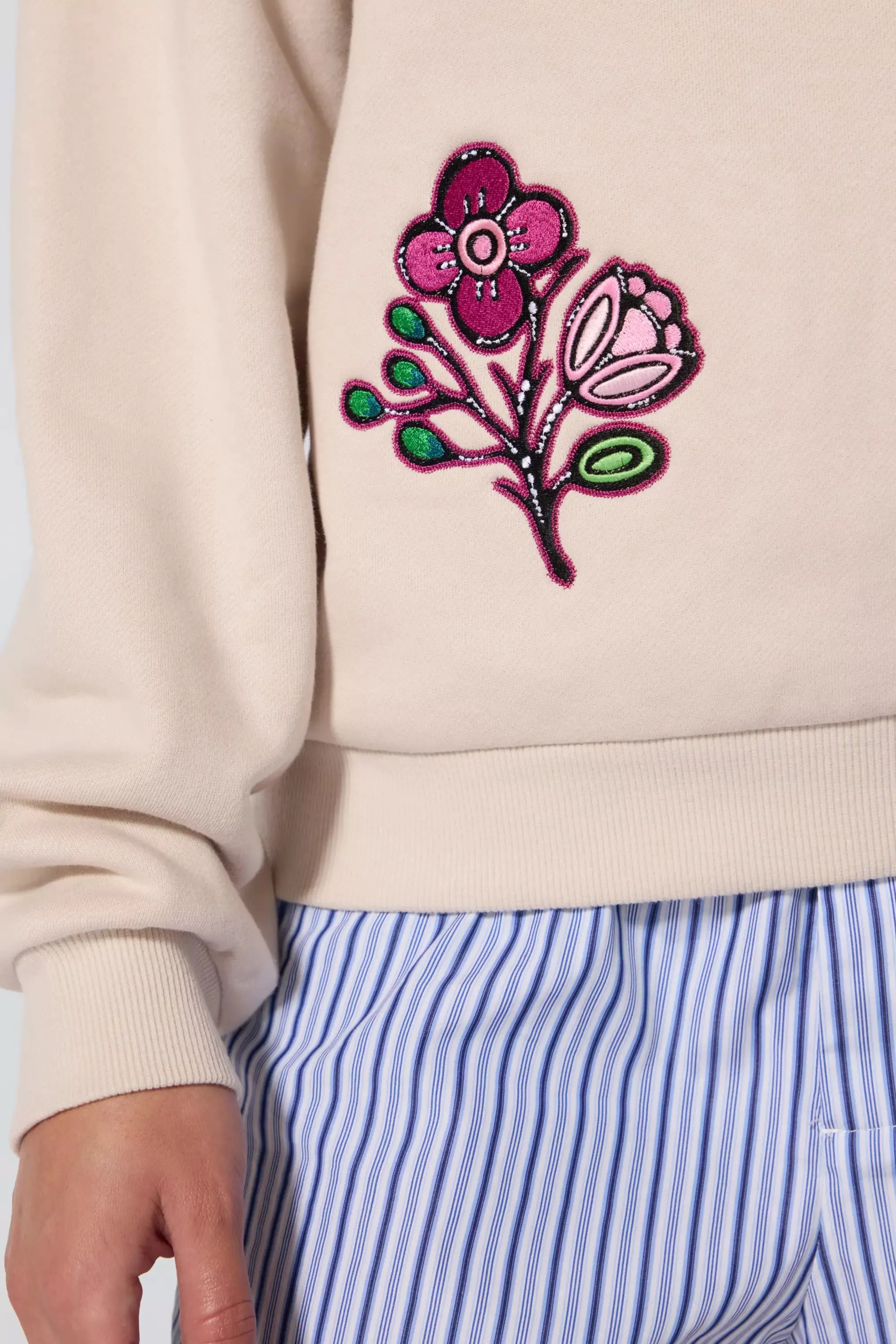 Comfort Fleece Embroidered Sweatshirt - Stone sold by MPG product image thumbnail 5