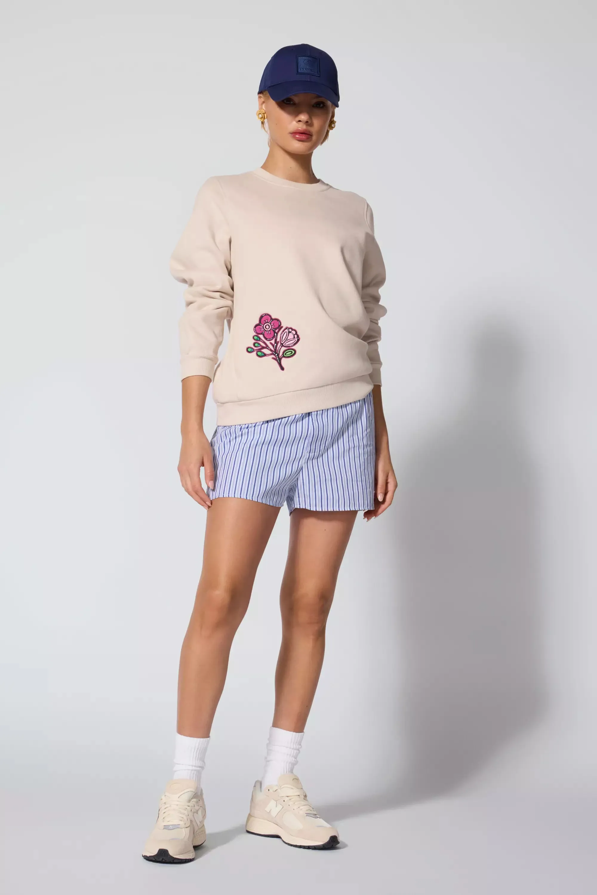 Comfort Fleece Embroidered Sweatshirt - Stone sold by MPG