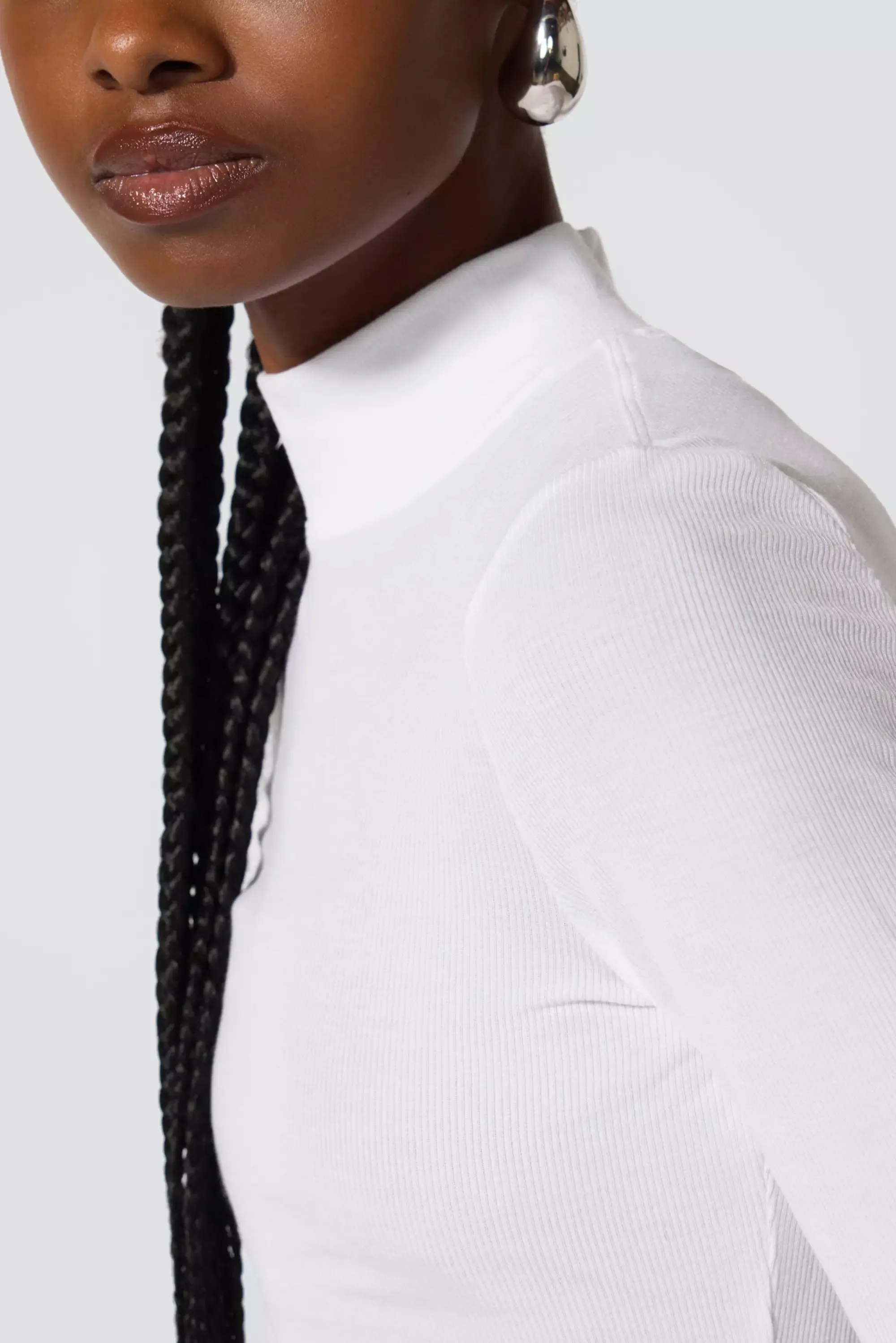 '90s Mock Neck - Brilliant White sold by MPG product image thumbnail 5