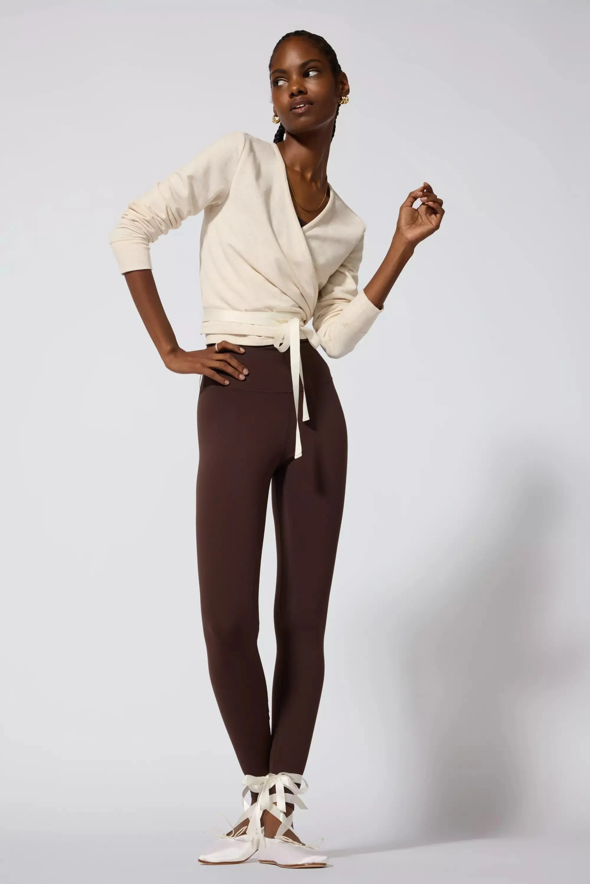 Ballet Wrap Sweatshirt - Htr Birch sold by MPG product image thumbnail 2