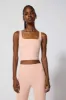 Ribbed Crop Tank - Rose Cloud sold by MPG