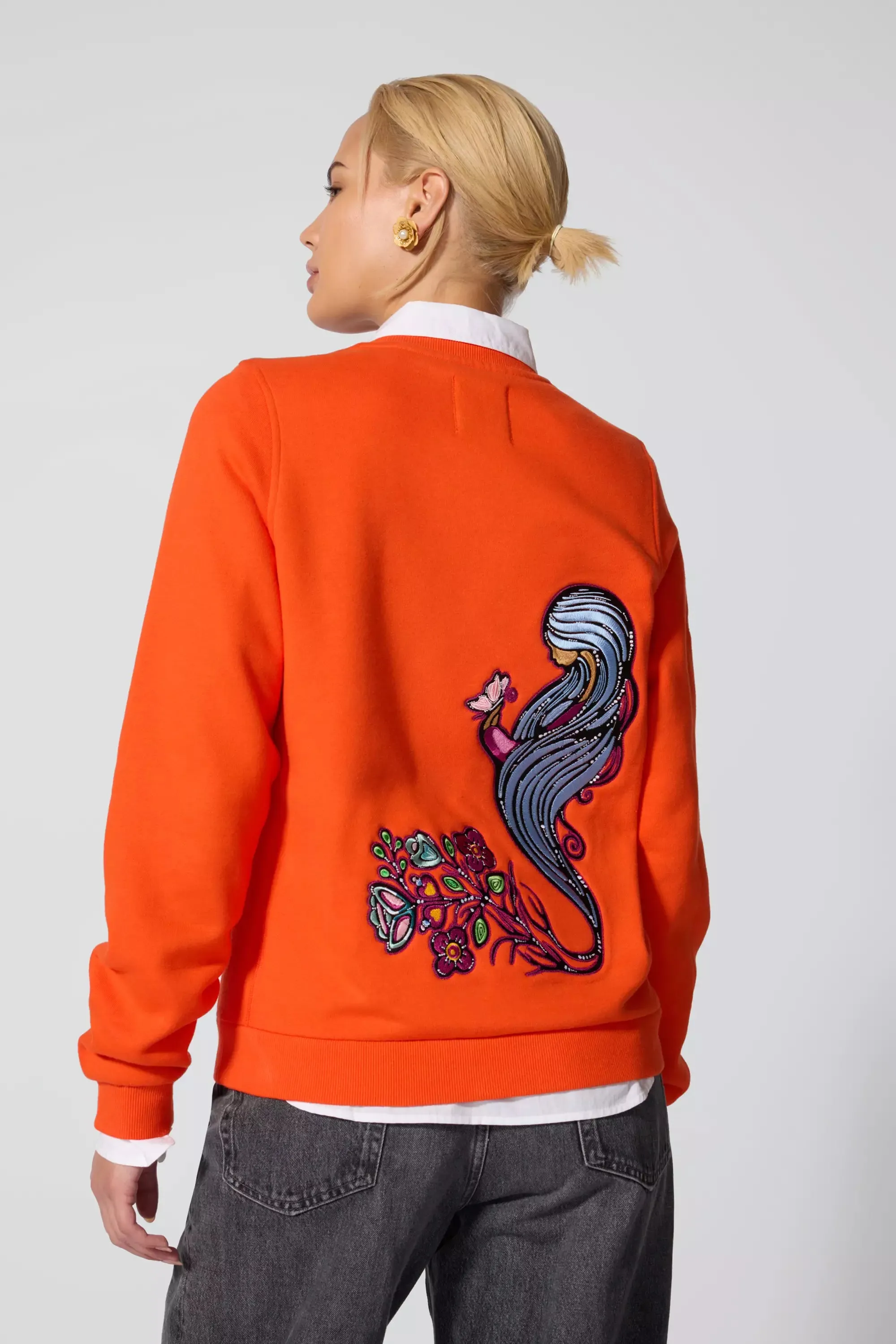 Comfort Fleece Embroidered Sweatshirt - Spicy Orange sold by MPG product image thumbnail 3