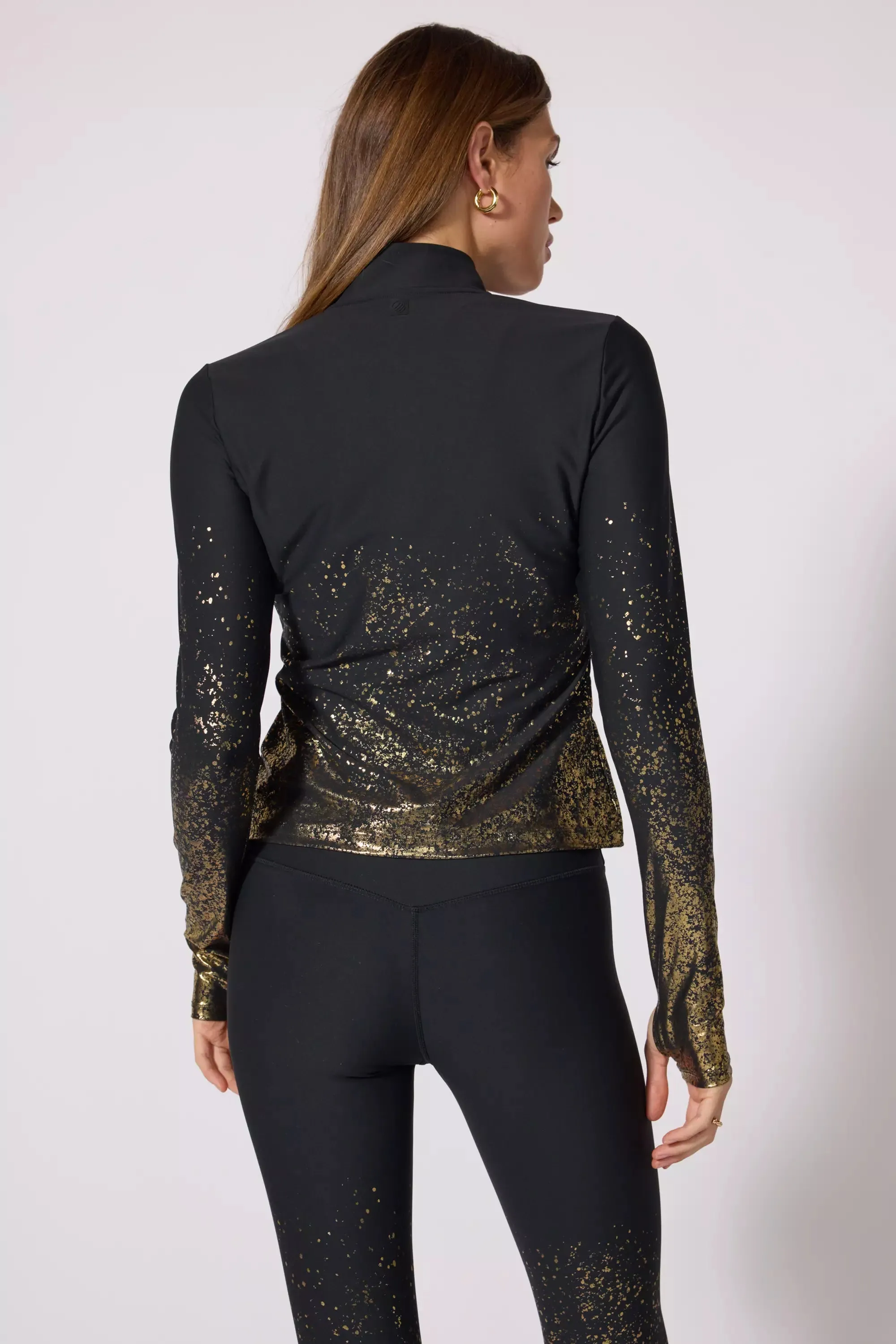 Foil Print Quarter Zip - Jet Black sold by MPG product image thumbnail 4