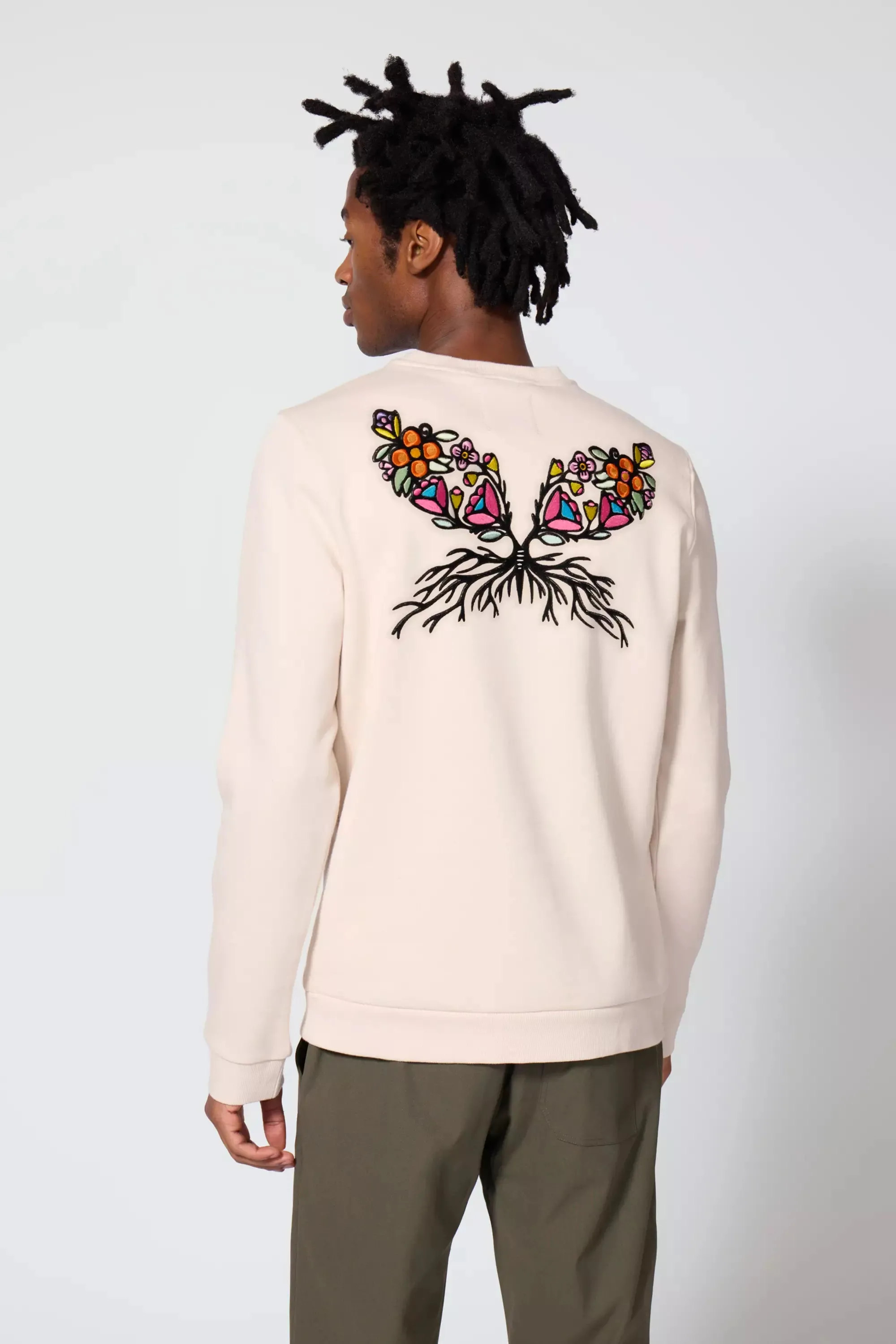 Comfort Men's Fleece Embroidered Sweatshirt - Stone sold by MPG product image thumbnail 3