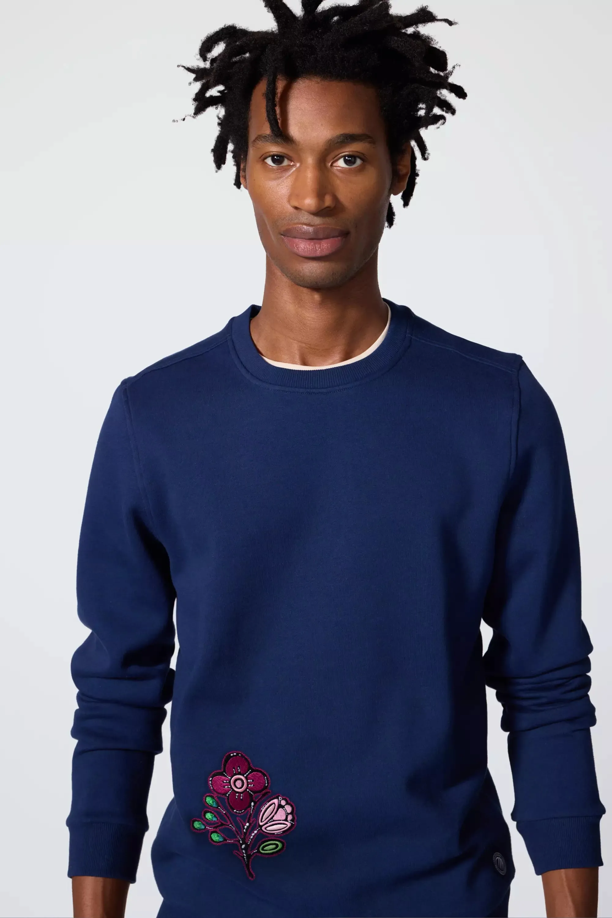 Comfort Men's Fleece Embroidered Sweatshirt - Navy sold by MPG product image thumbnail 5