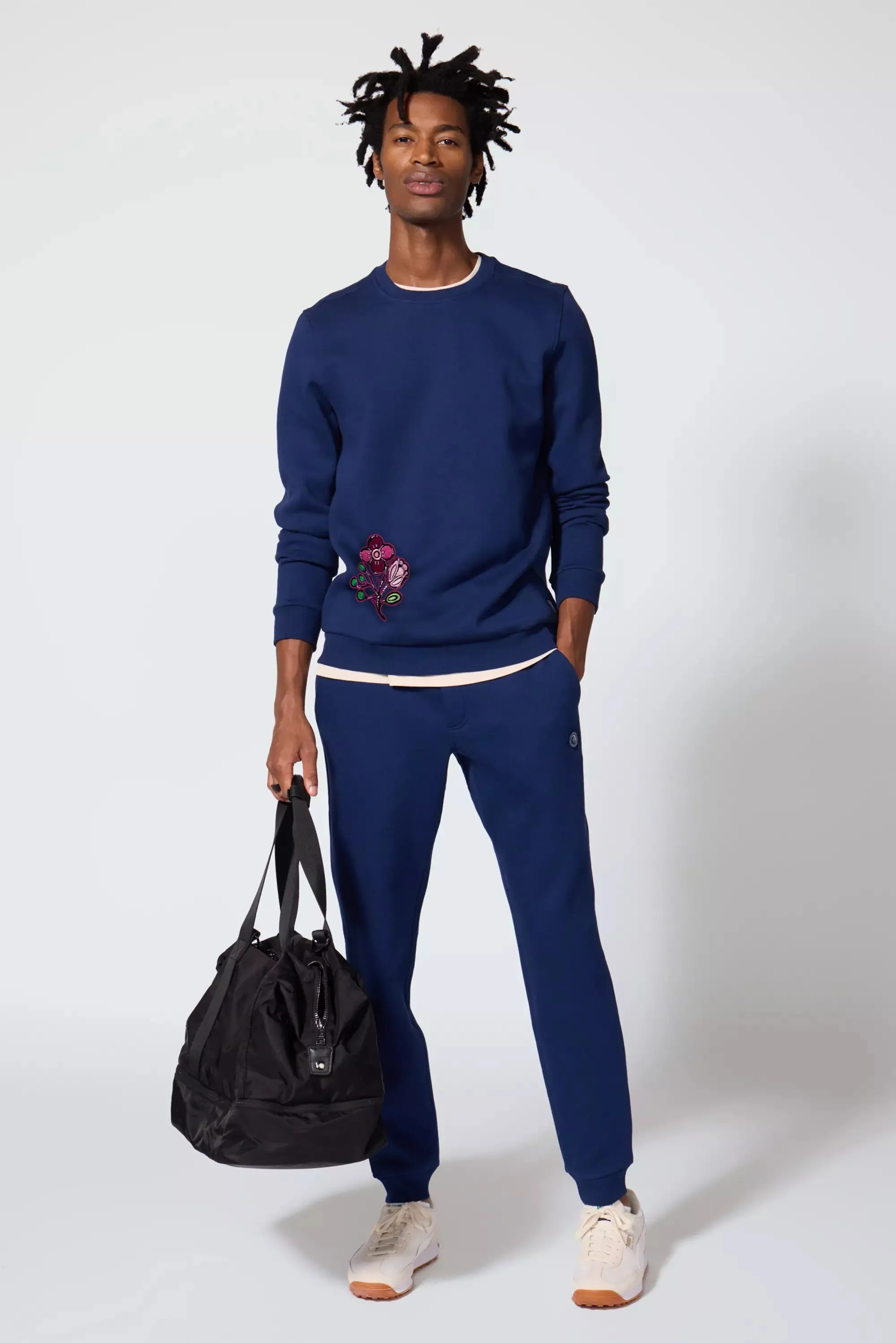 Comfort Men's Fleece Embroidered Sweatshirt - Navy sold by MPG