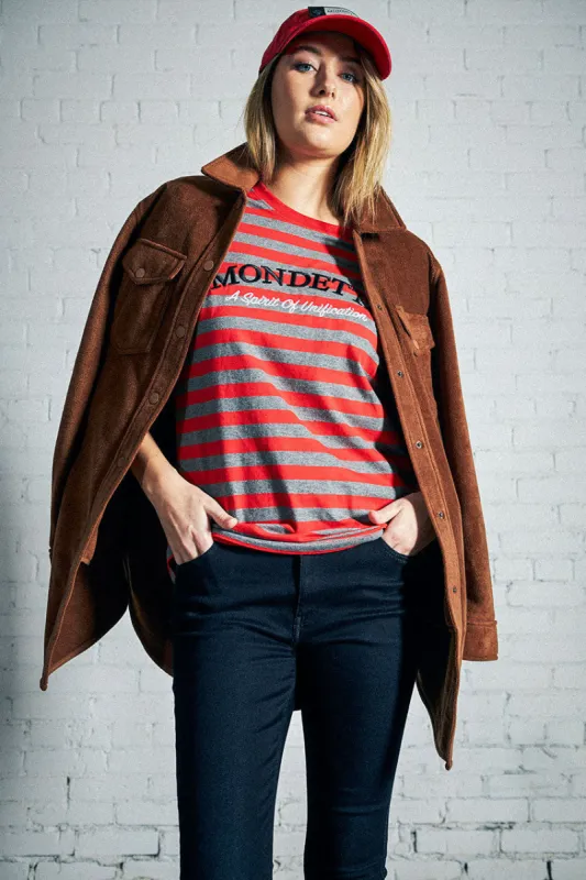 Chase Striped Logo Tee sold by Mondetta