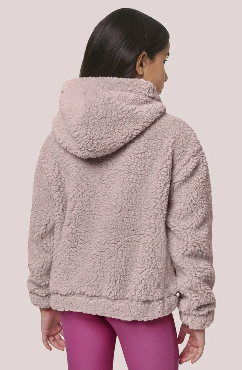 Girls’ Long Sleeve Sherpa Half-Zip Pullover sold by Mondetta product image thumbnail 2