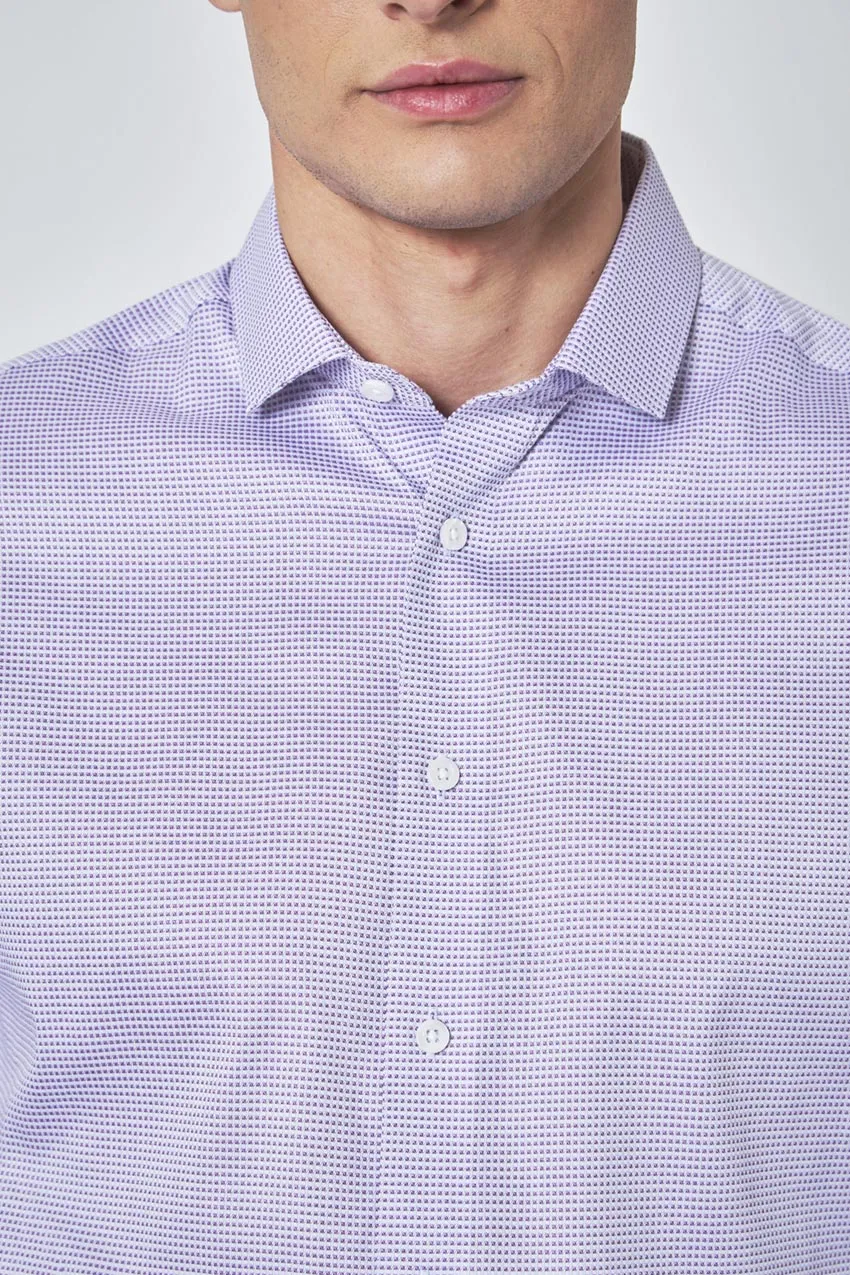 PerformLuxe Cotton Nylon Check Slim-Fit Shirt sold by Mondetta product image thumbnail 5