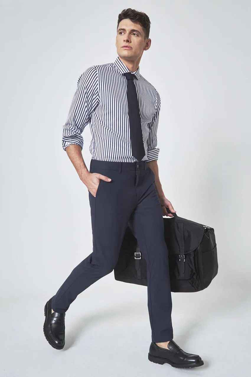 PerformLuxe Cotton Nylon Stripe Standard-Fit Shirt sold by Mondetta