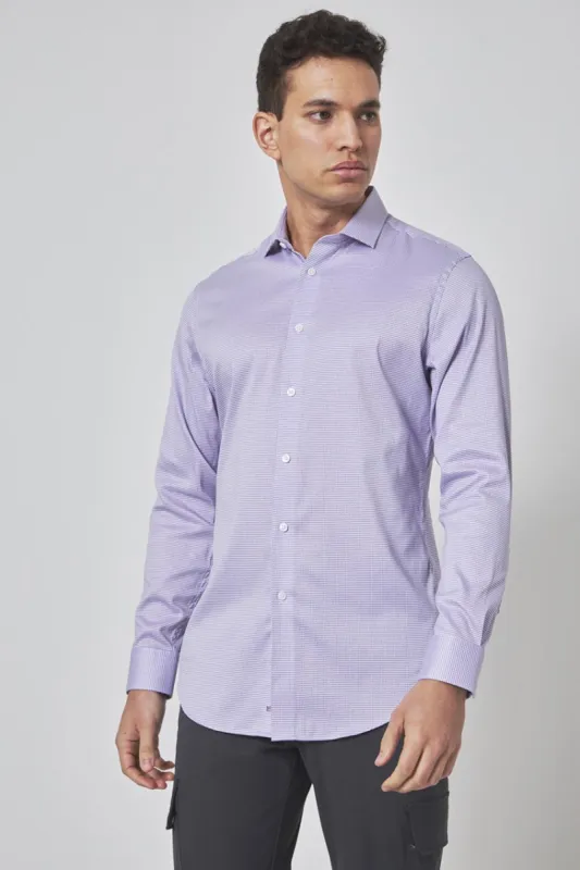PerformLuxe Cotton Nylon Check Standard-Fit Shirt sold by Mondetta