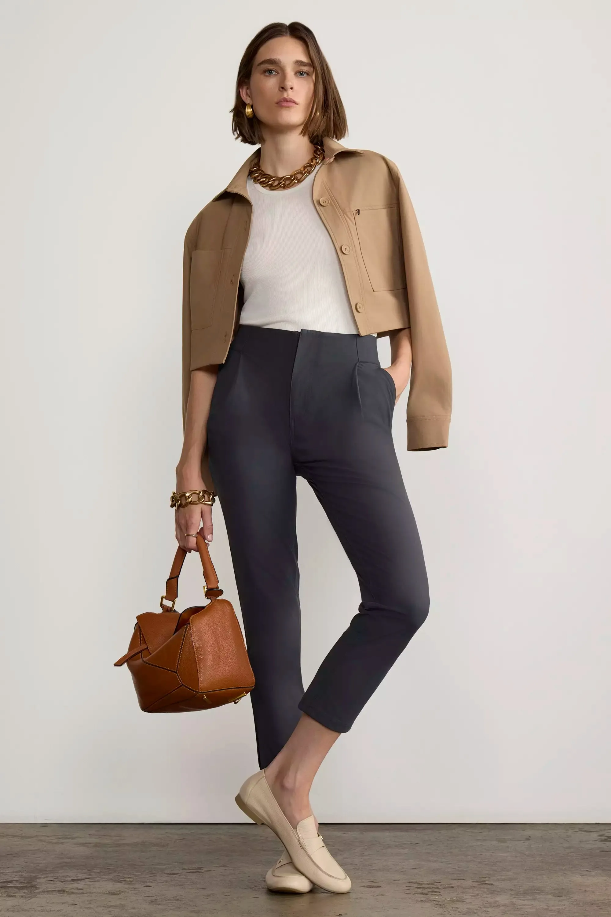 Limitless High-Rise Ankle Pant with Pleats sold by Mondetta