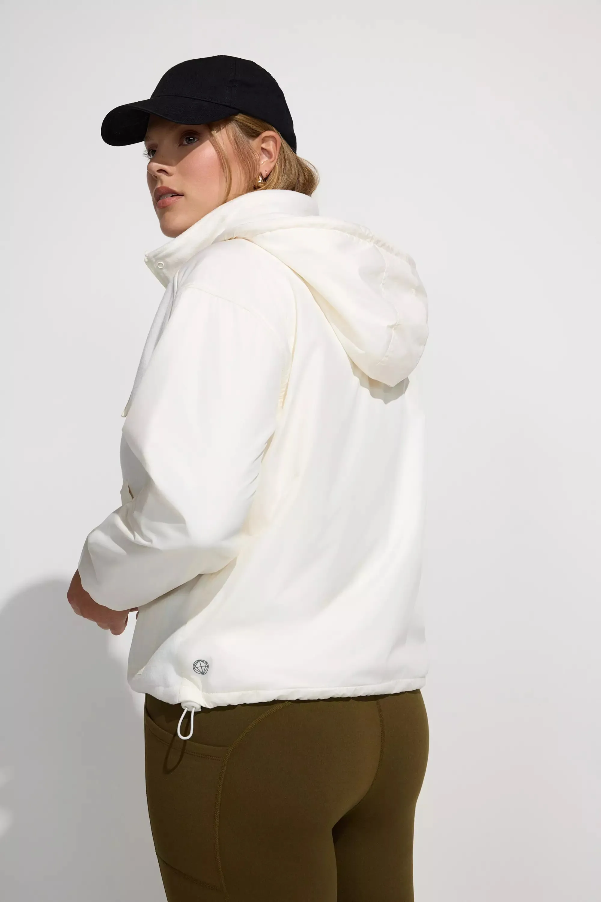 Women’s Hooded Mixed Media Jacket sold by Mondetta product image thumbnail 3