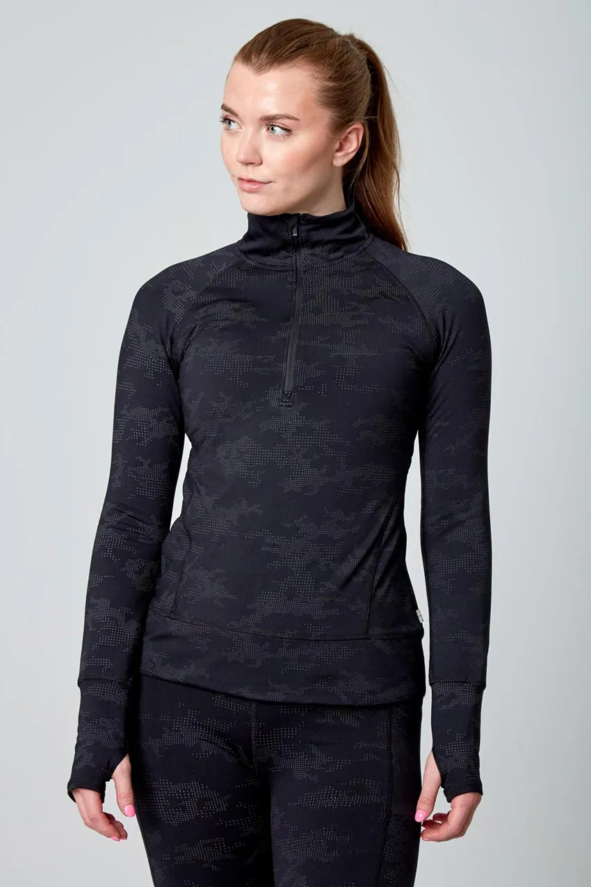 Women’s 1/4 Zip Reflective Cold Gear Top sold by Mondetta product image thumbnail 2