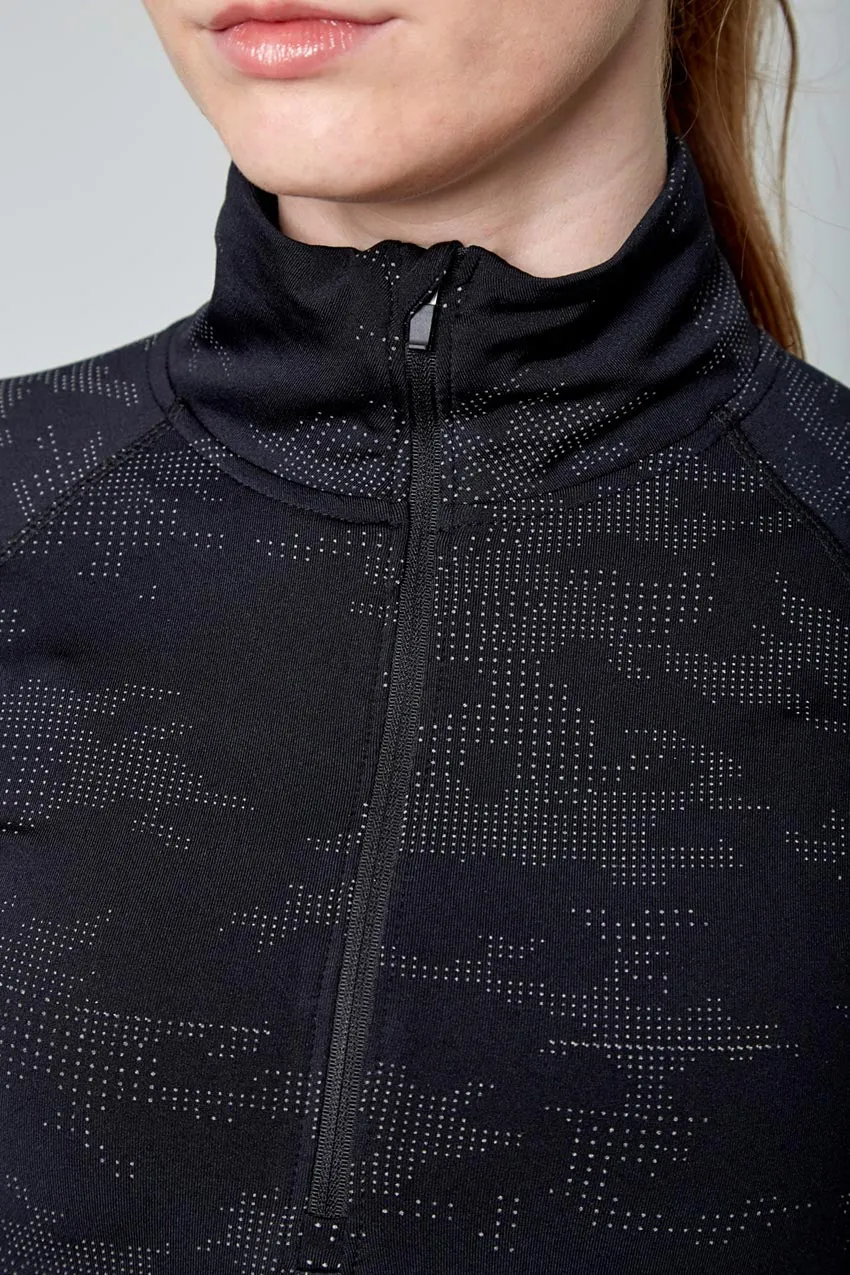Women’s 1/4 Zip Reflective Cold Gear Top sold by Mondetta product image thumbnail 4