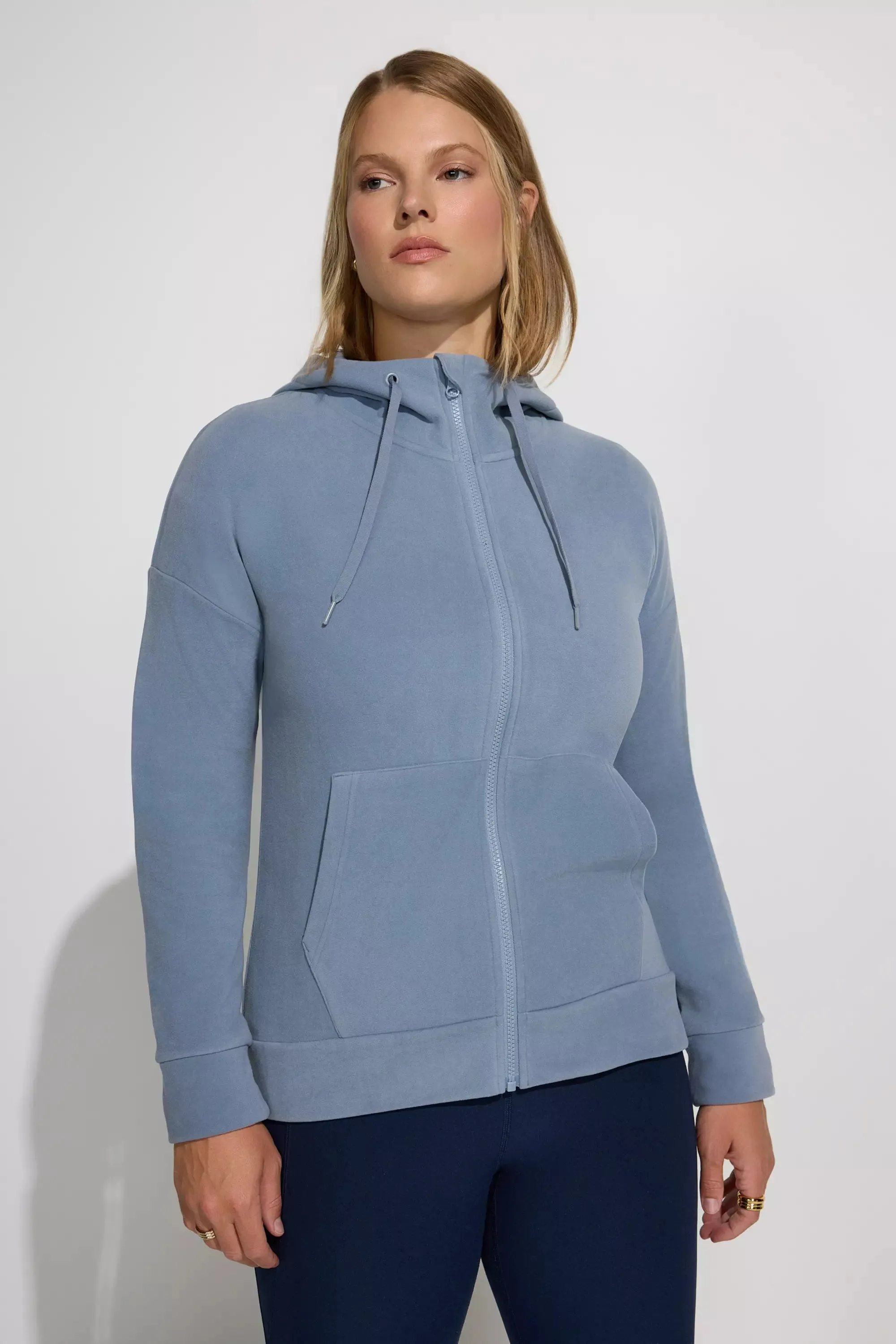 Women’s Cozy Full-Zip Velour Hoodie sold by Mondetta product image thumbnail 2