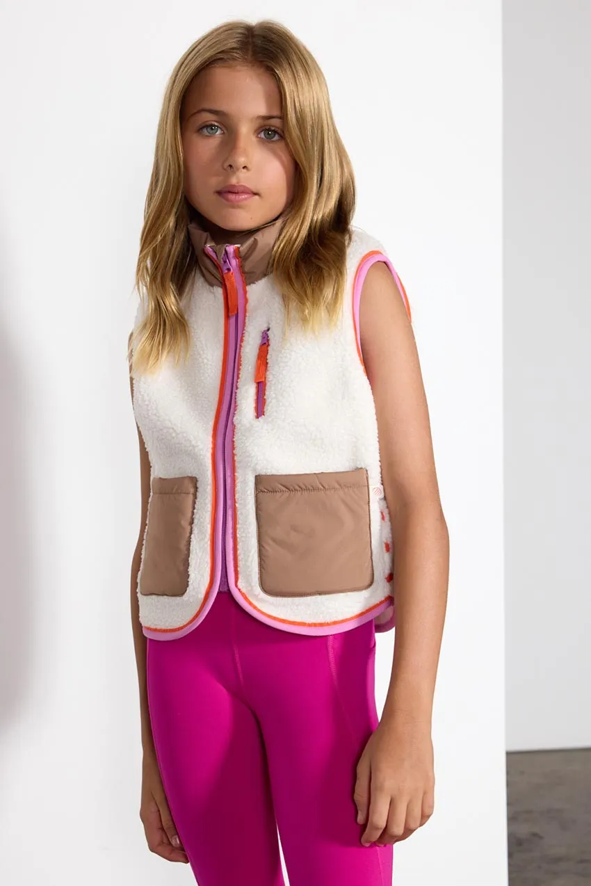 Ascend Girls’ Sherpa Fleece Vest sold by Mondetta product image thumbnail 4
