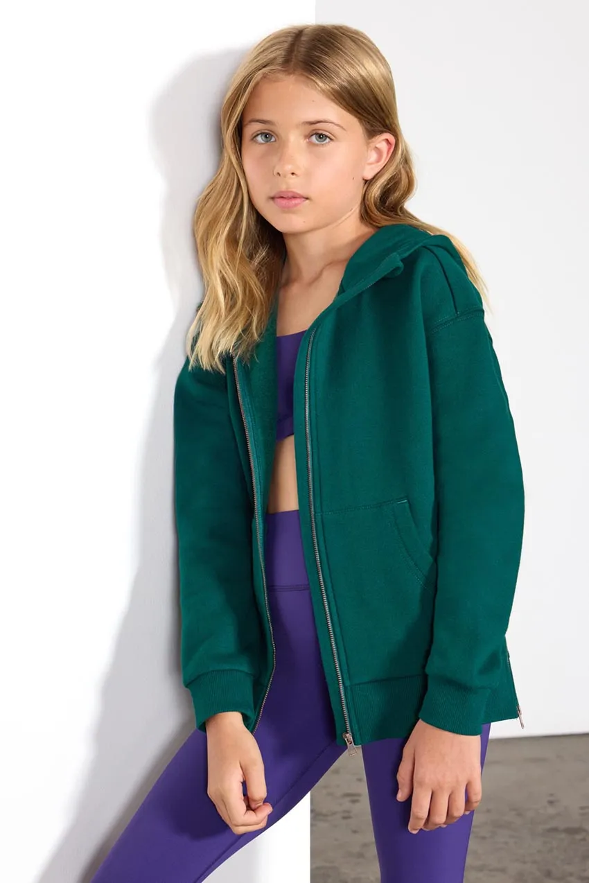 The Comfort Girls’ Full Zip Hoodie sold by Mondetta