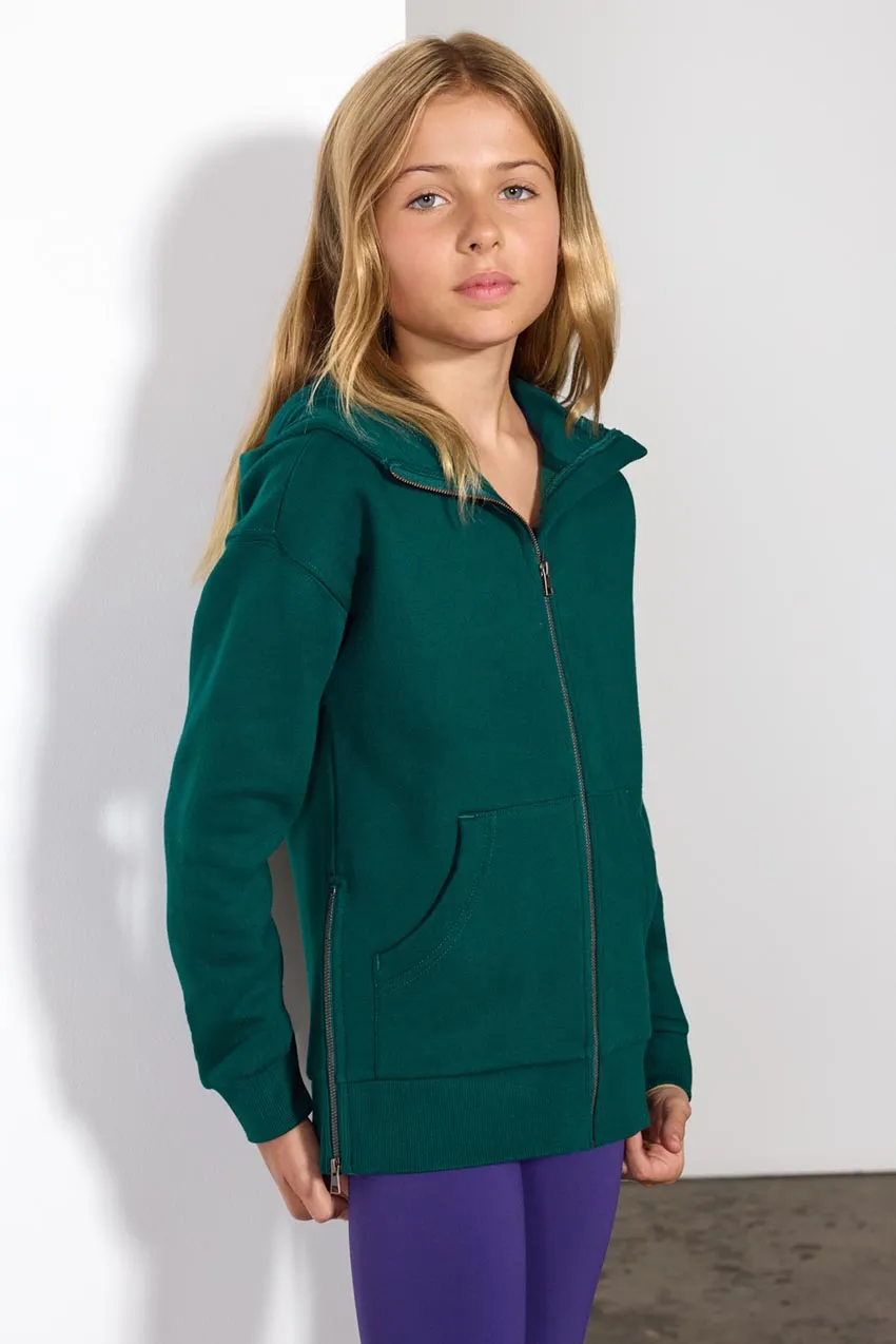 The Comfort Girls’ Full Zip Hoodie sold by Mondetta product image thumbnail 4