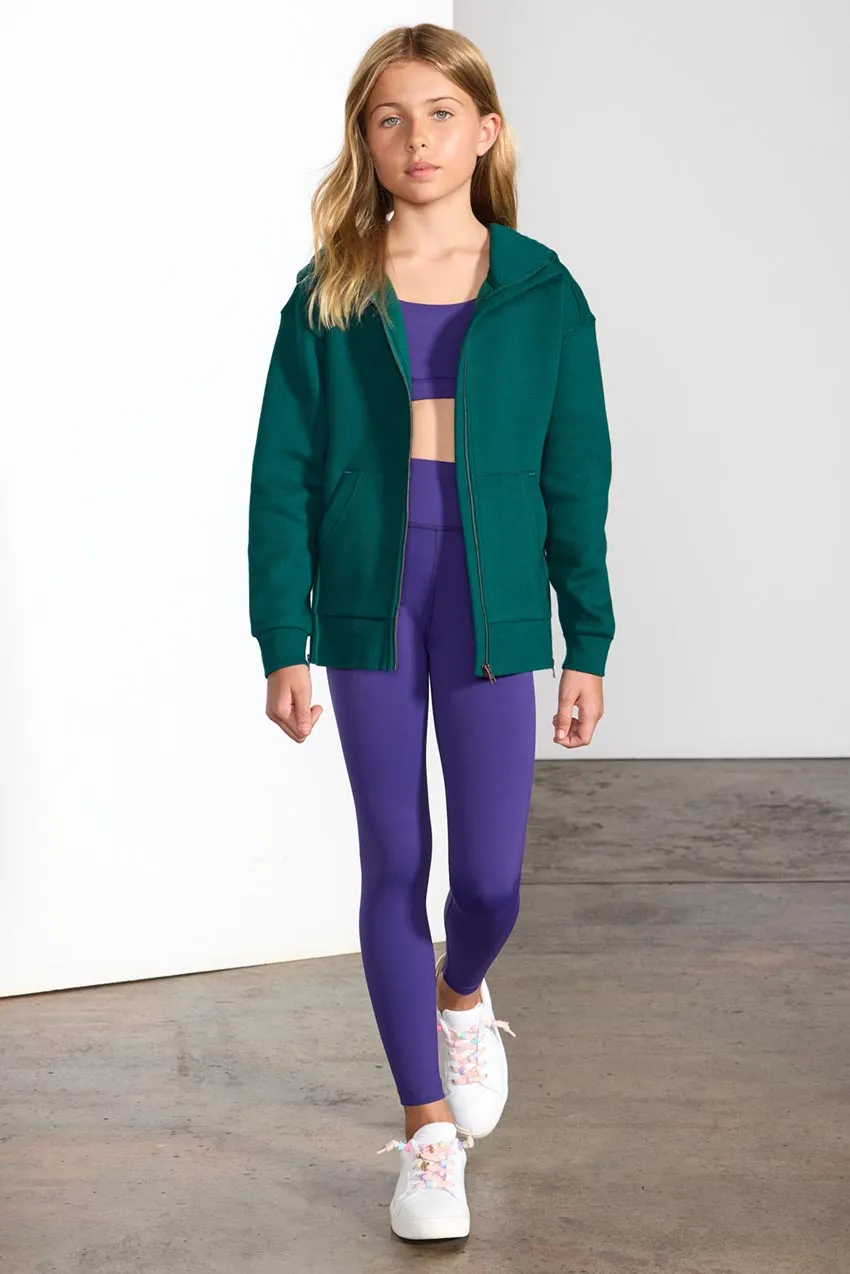 The Comfort Girls’ Full Zip Hoodie sold by Mondetta product image thumbnail 2