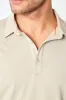 Endgame Sustainable Long Sleeve Polo - Simply Taupe sold by Mondetta