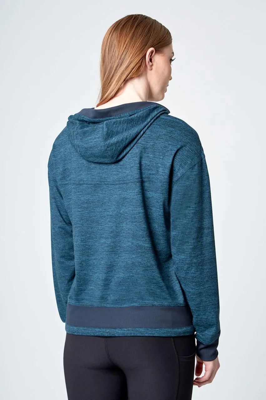 Melange Long Sleeve Hoodie - Teal Melange sold by Mondetta product image thumbnail 3