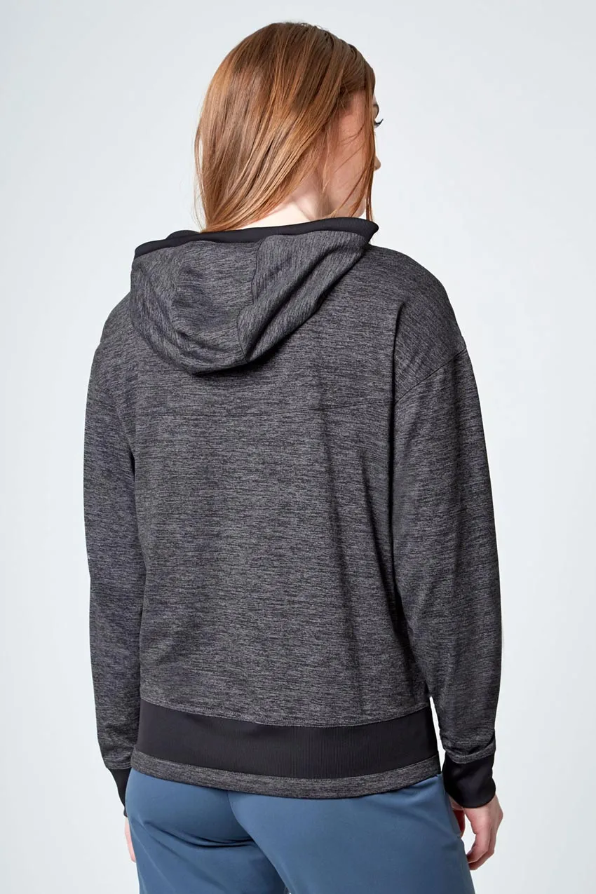 Melange Long Sleeve Hoodie - Charcoal Melange sold by Mondetta product image thumbnail 3