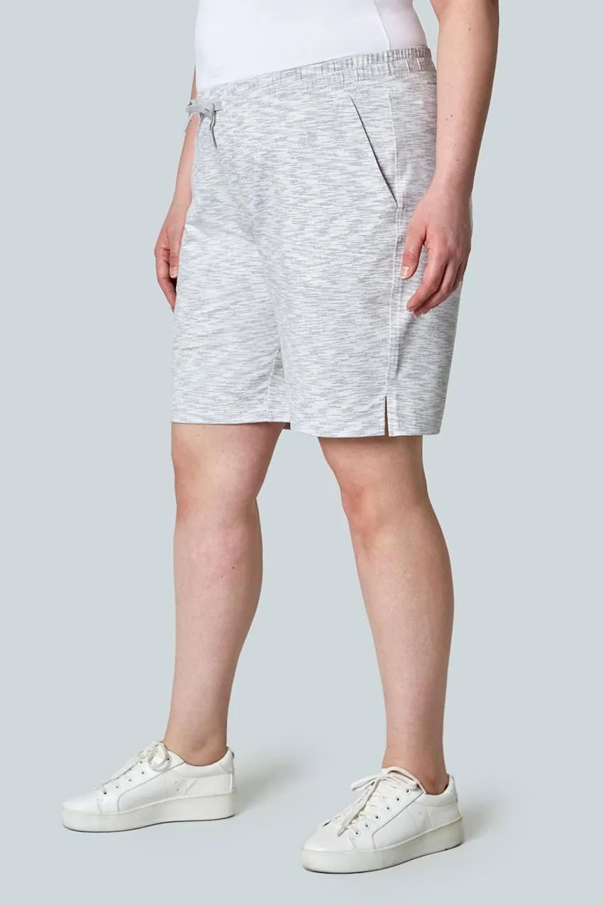 Women’s Space Dye Bermuda Shorts - Light Grey Combo sold by Mondetta