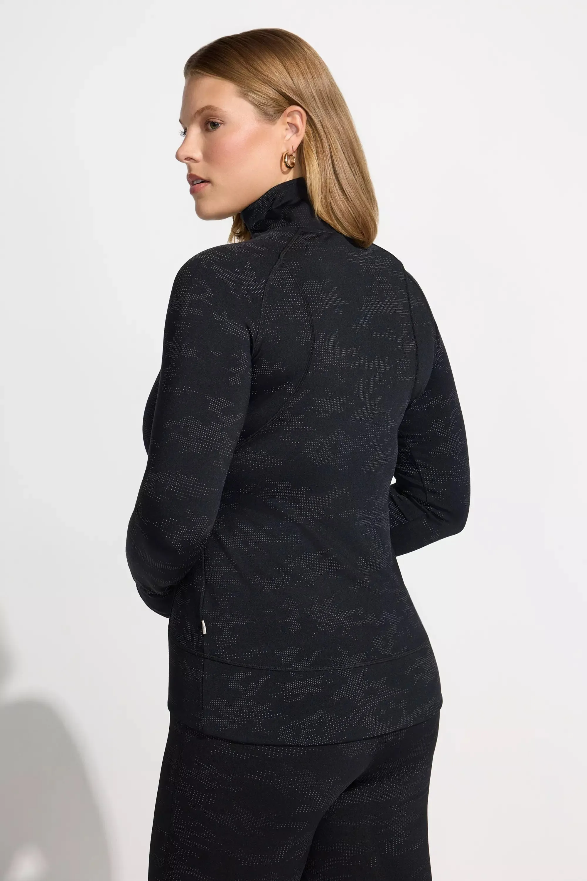 Camo Reflective Half Zip - Black Camo sold by Mondetta product image thumbnail 3