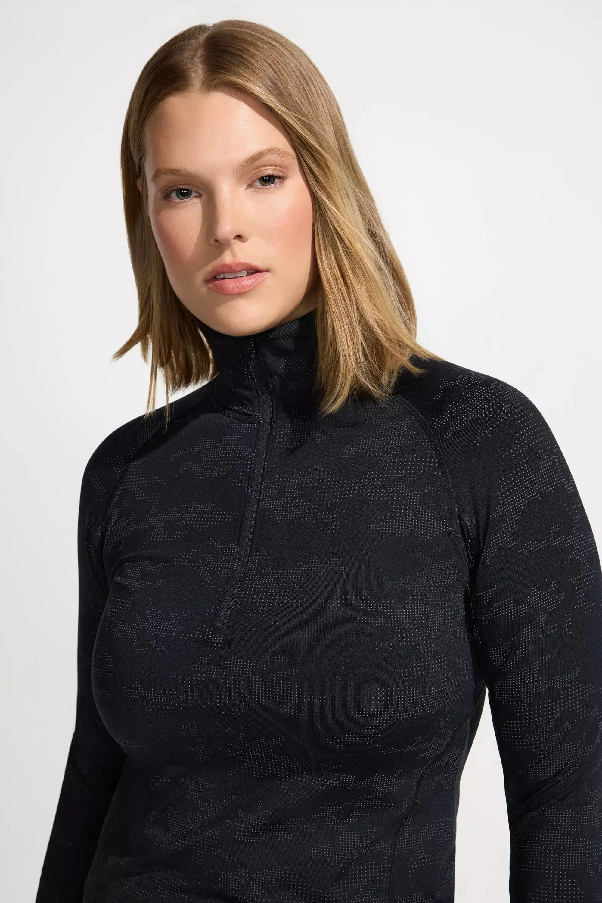 Camo Reflective Half Zip - Black Camo sold by Mondetta product image thumbnail 4