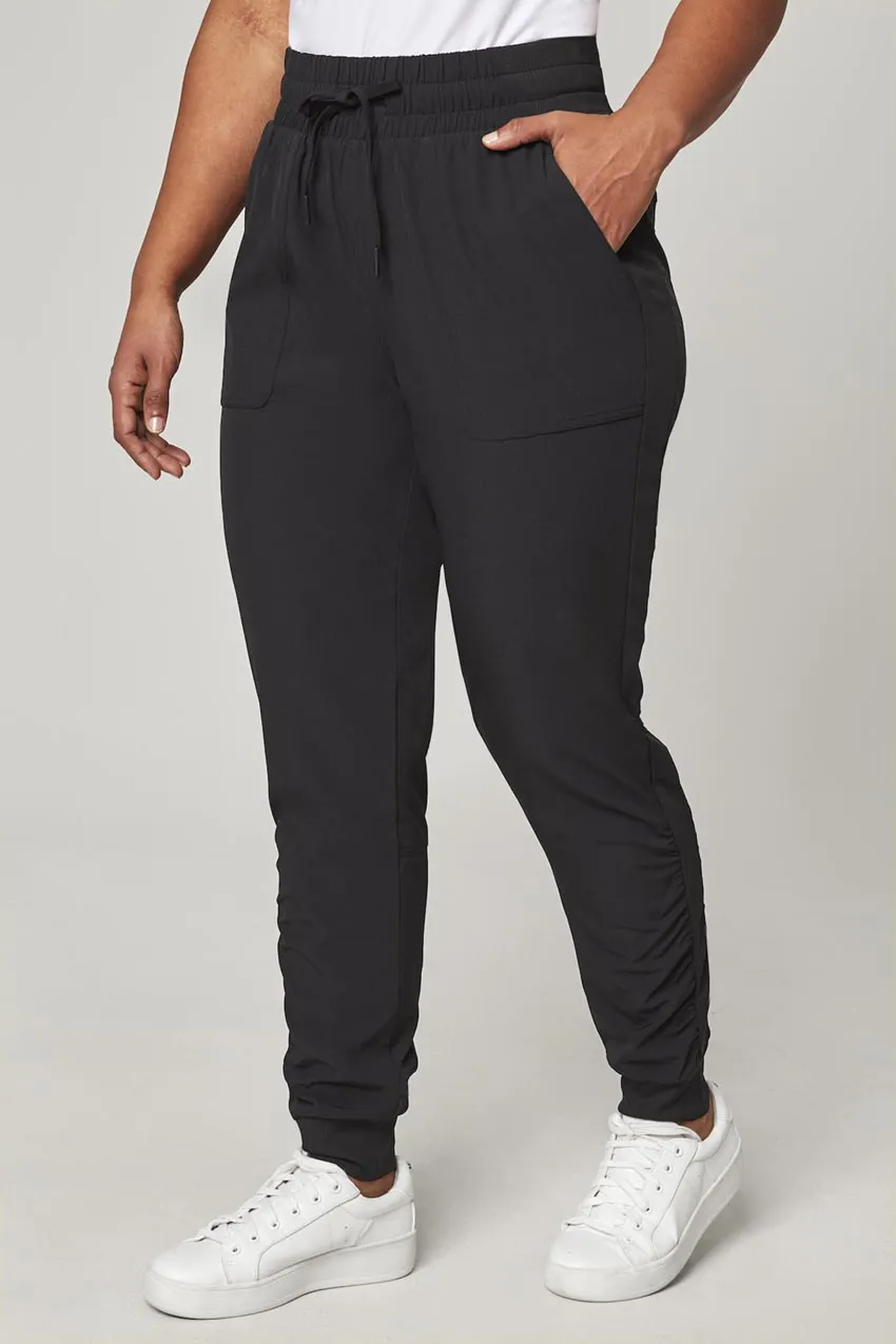 Women’s Woven Ruched Pant - Black sold by Mondetta product image thumbnail 3
