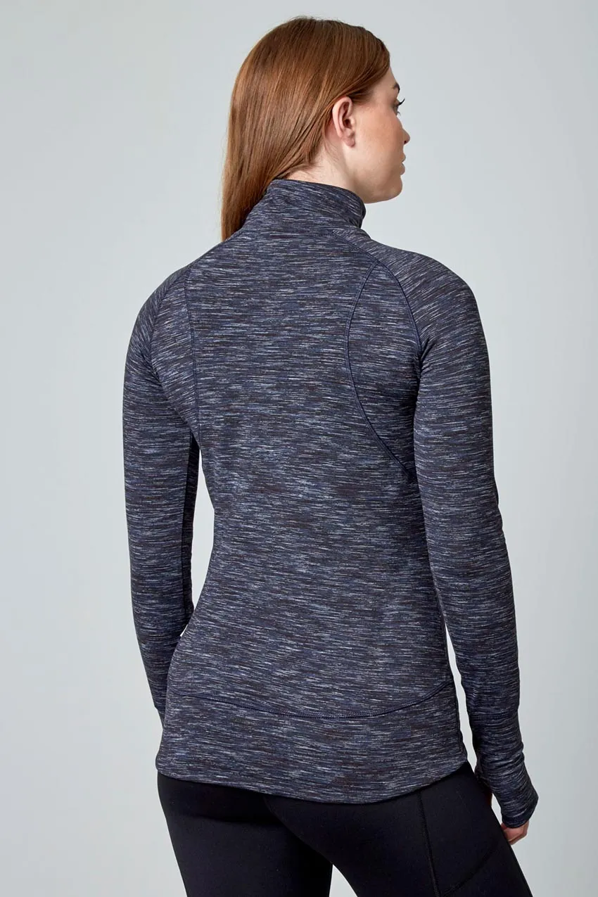 Space Dye Jacquard Half Zip - Dark Blue Combo sold by Mondetta product image thumbnail 3
