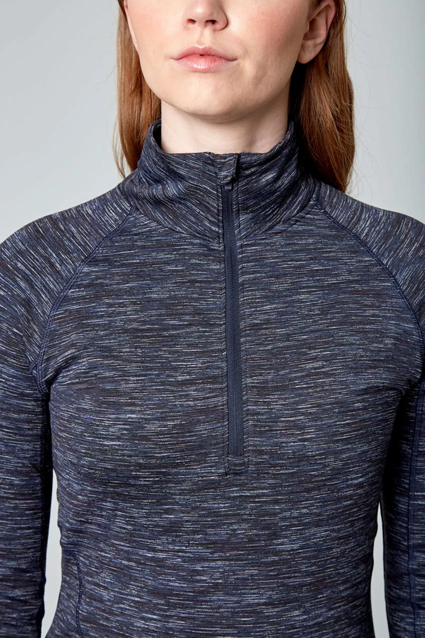 Space Dye Jacquard Half Zip - Dark Blue Combo sold by Mondetta product image thumbnail 4