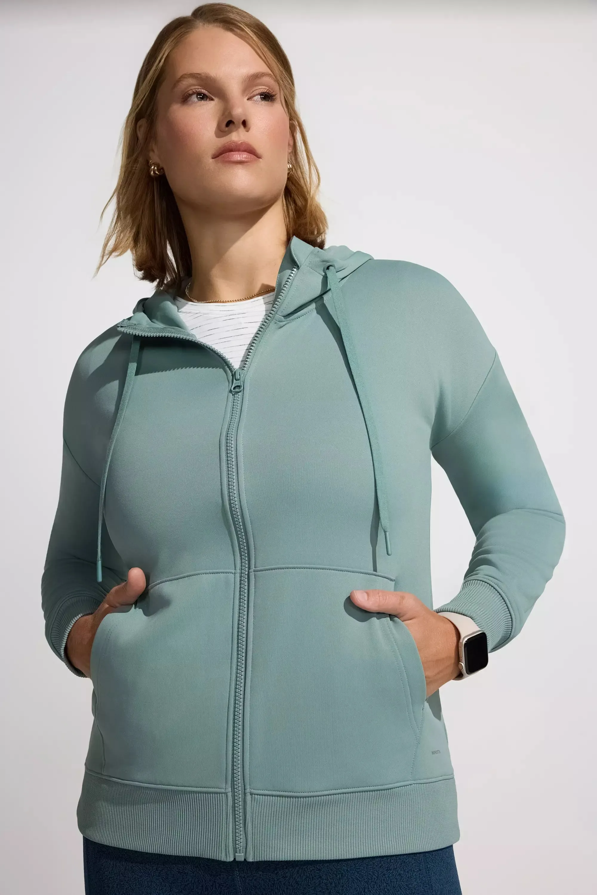 Women’s Full Zip Performance Hoodie - Chinois Green sold by Mondetta product image thumbnail 2