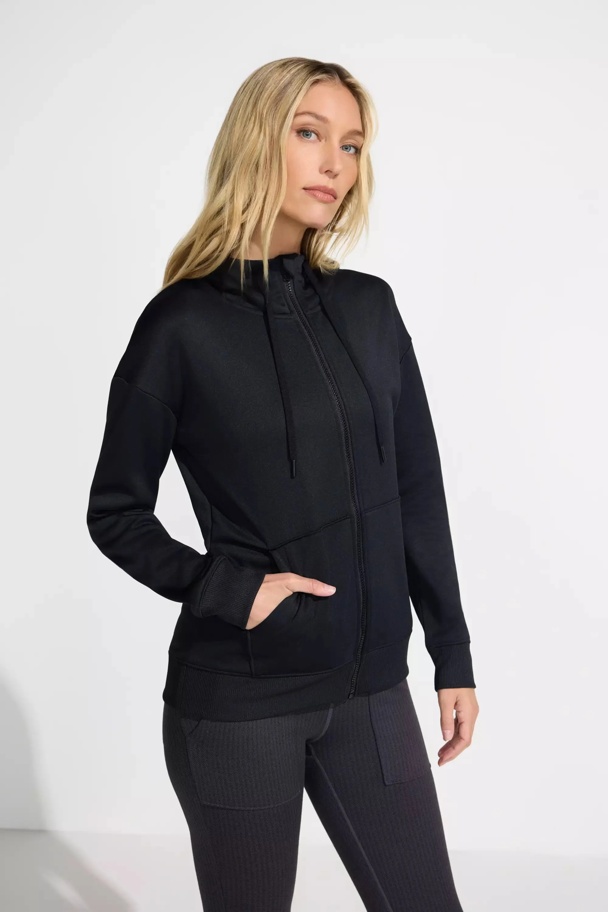 Women’s Full Zip Performance Hoodie - Black sold by Mondetta