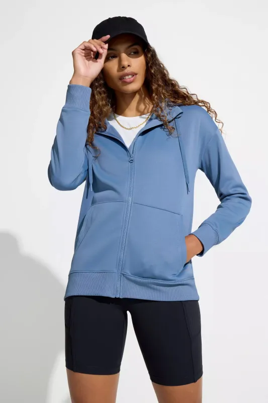 Women’s Full Zip Performance Hoodie - China Blue sold by Mondetta