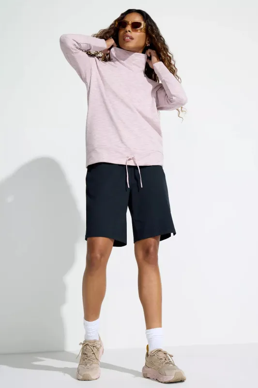 Women’s Space Dye Pullover Top - Purple Combo sold by Mondetta