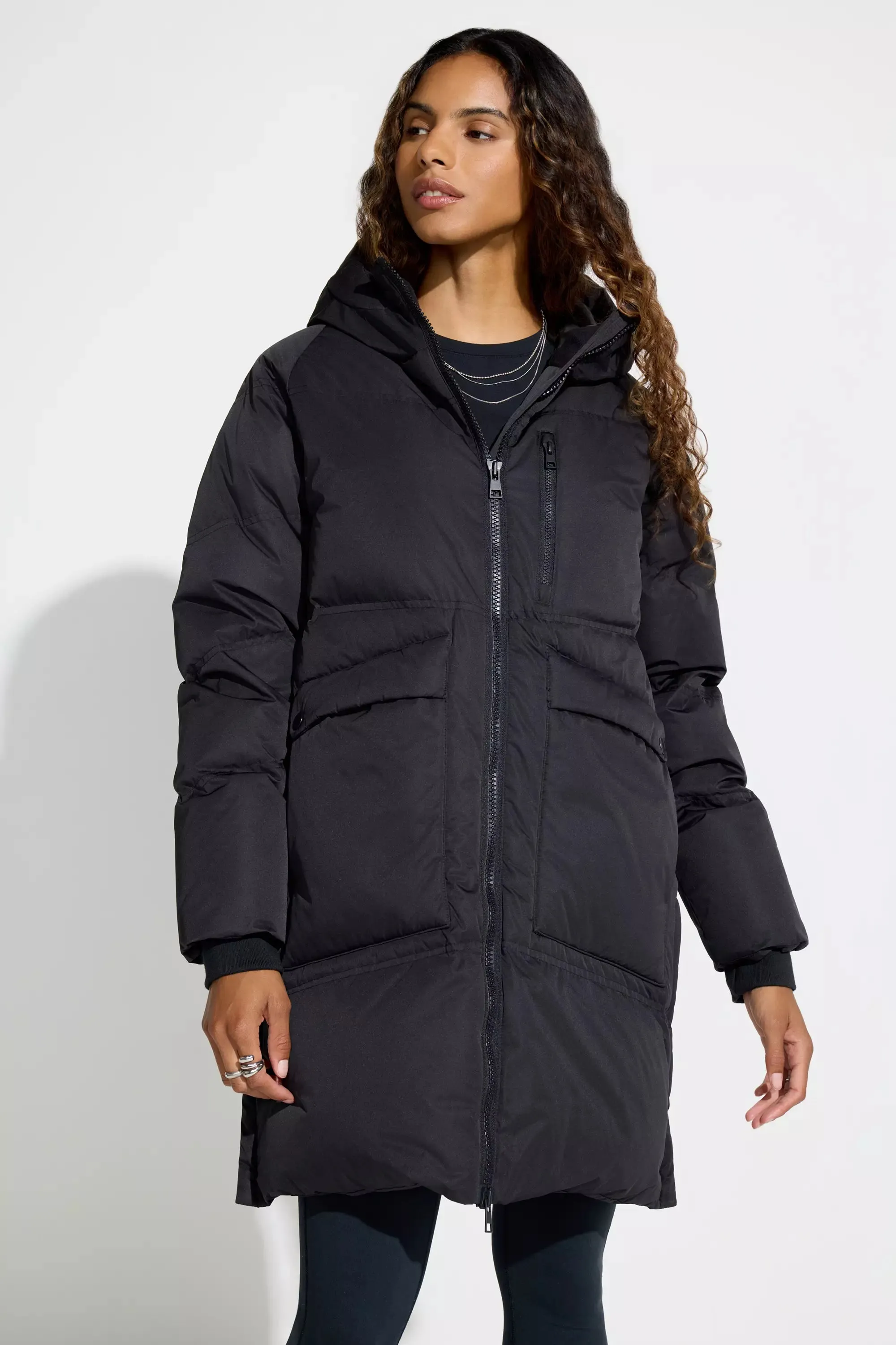 Women’s Mid-Length Down Fill Puffer - Black sold by Mondetta product image thumbnail 2