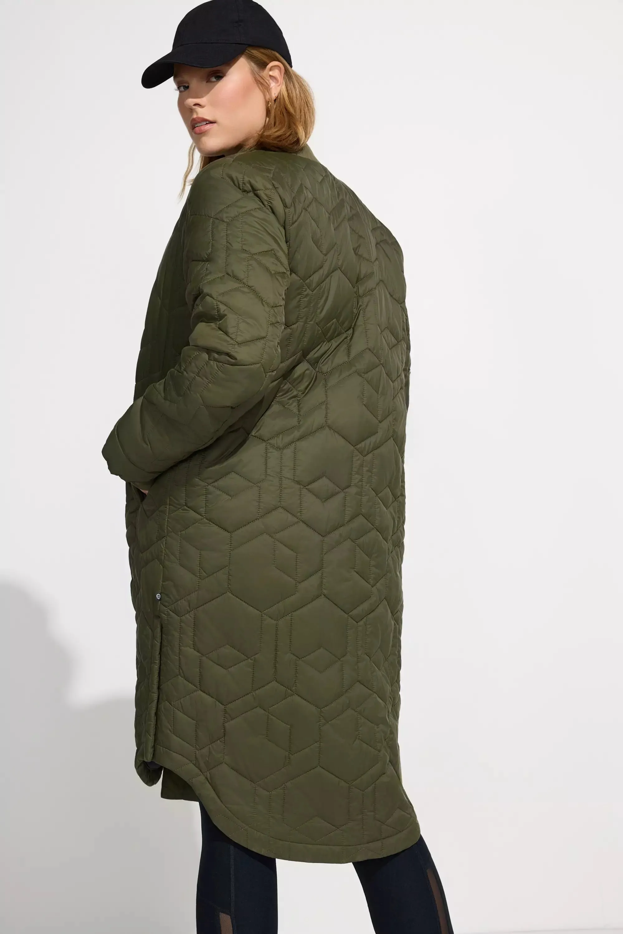 Women’s Longline Quilted Freezer Jacket - Forest sold by Mondetta product image thumbnail 5