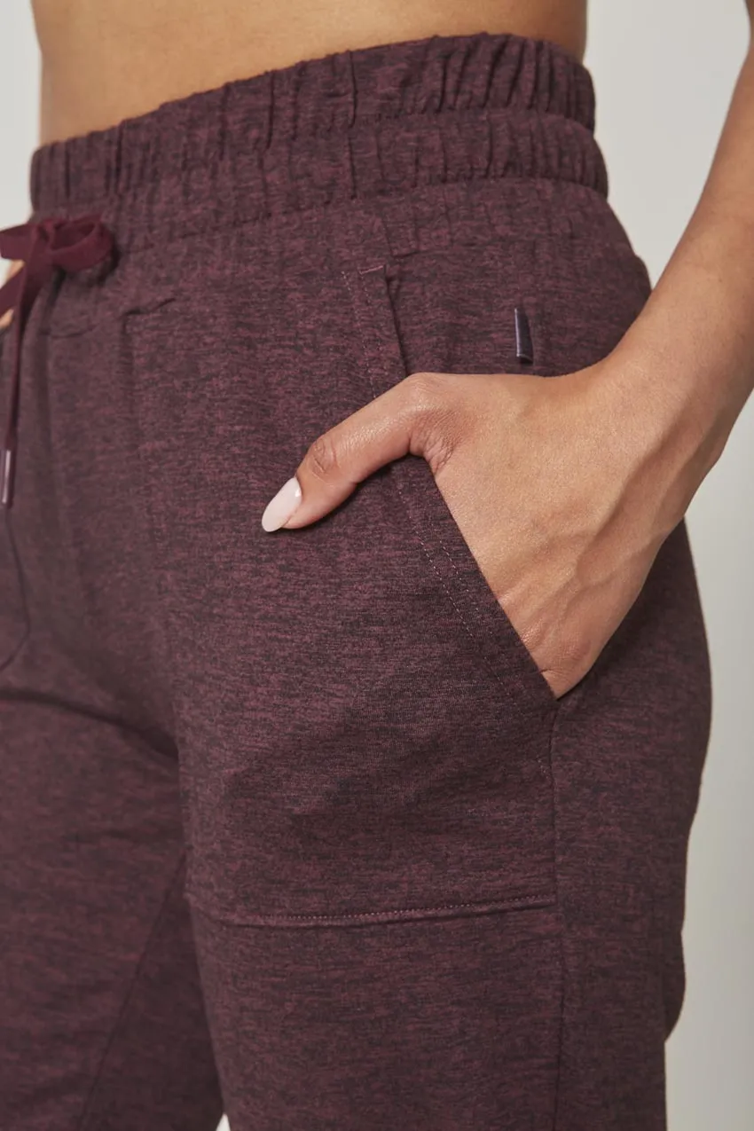 Women’s Melange Peached Jogger - Wine Tasting Melange sold by Mondetta product image thumbnail 3