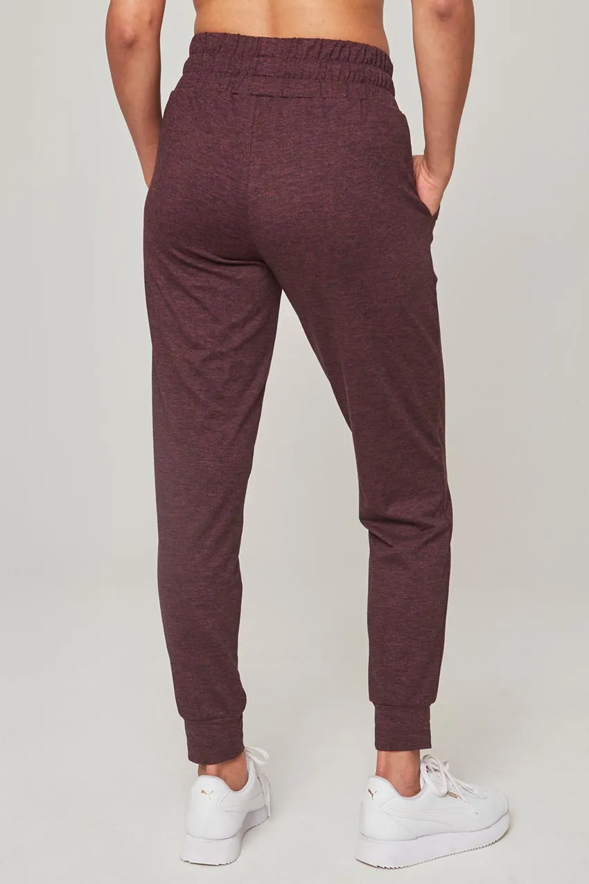 Women’s Melange Peached Jogger - Wine Tasting Melange sold by Mondetta product image thumbnail 2