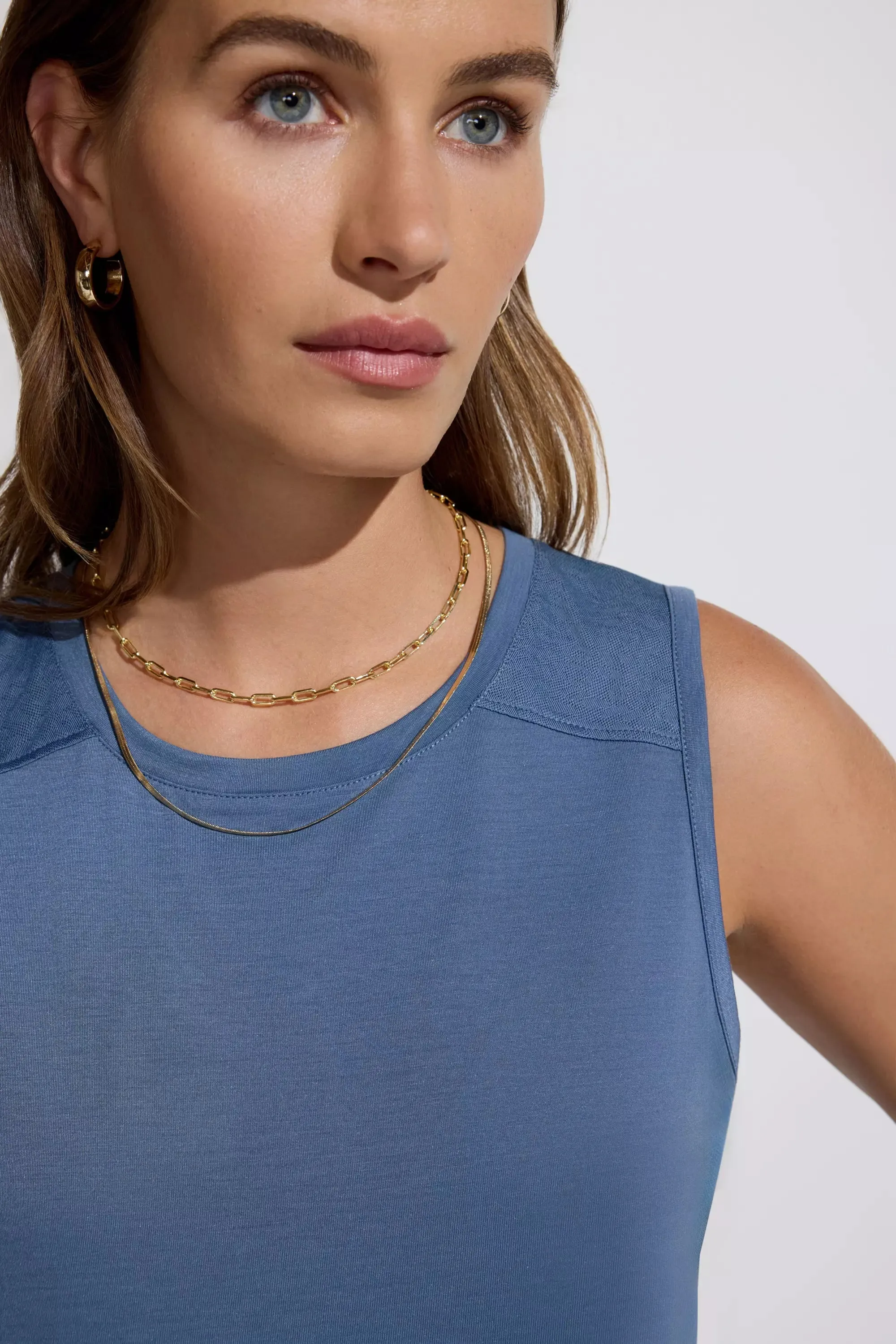 Women’s Pebble Tank - China Blue sold by Mondetta product image thumbnail 5