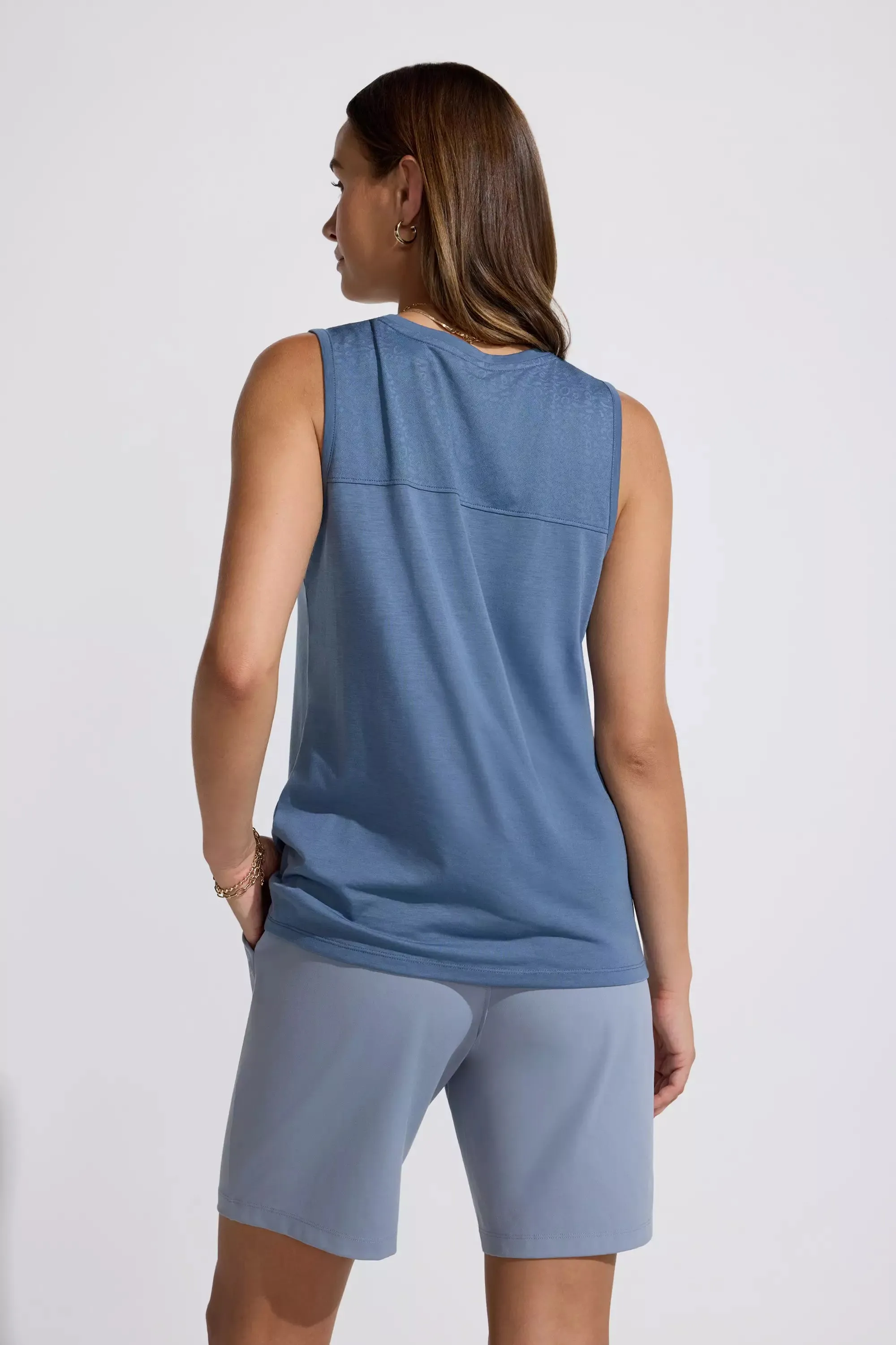 Women’s Pebble Tank - China Blue sold by Mondetta product image thumbnail 4